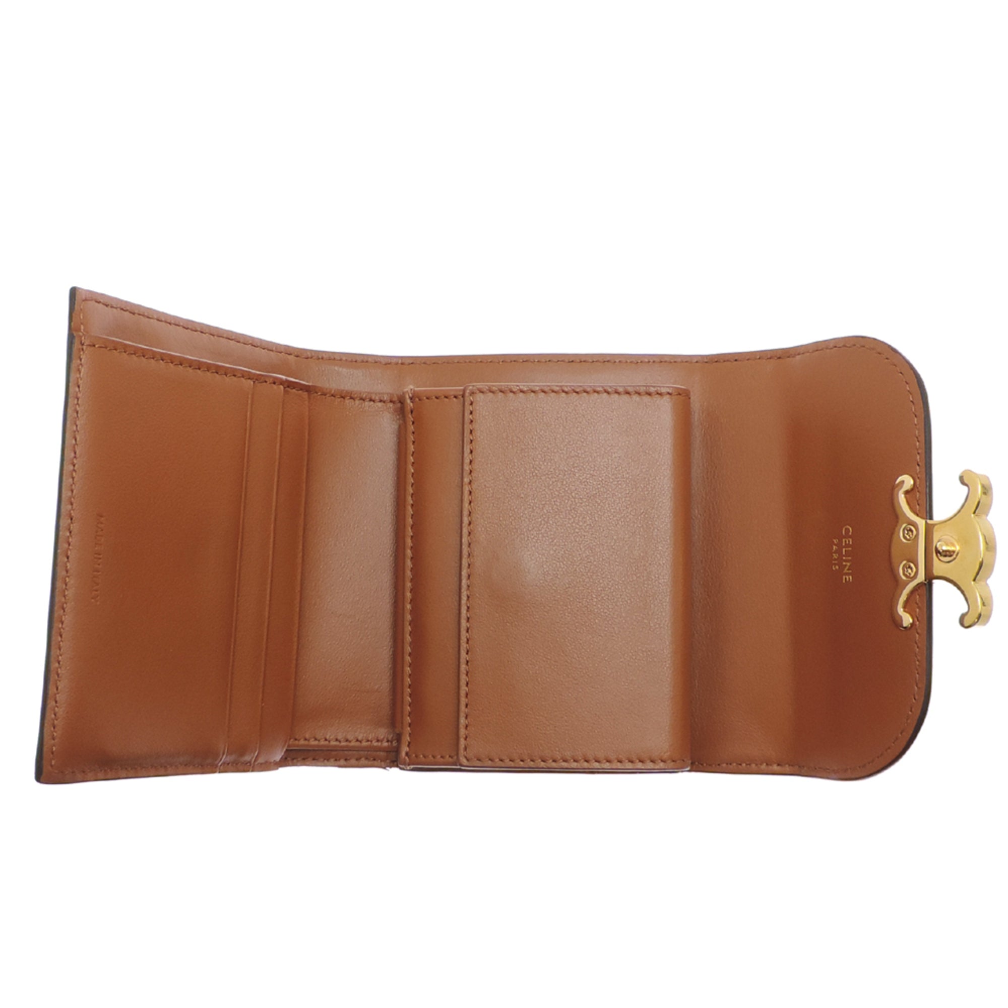 Celine Brown Coated Canvas Wallet (Tri-Fold) (Pre-Owned)