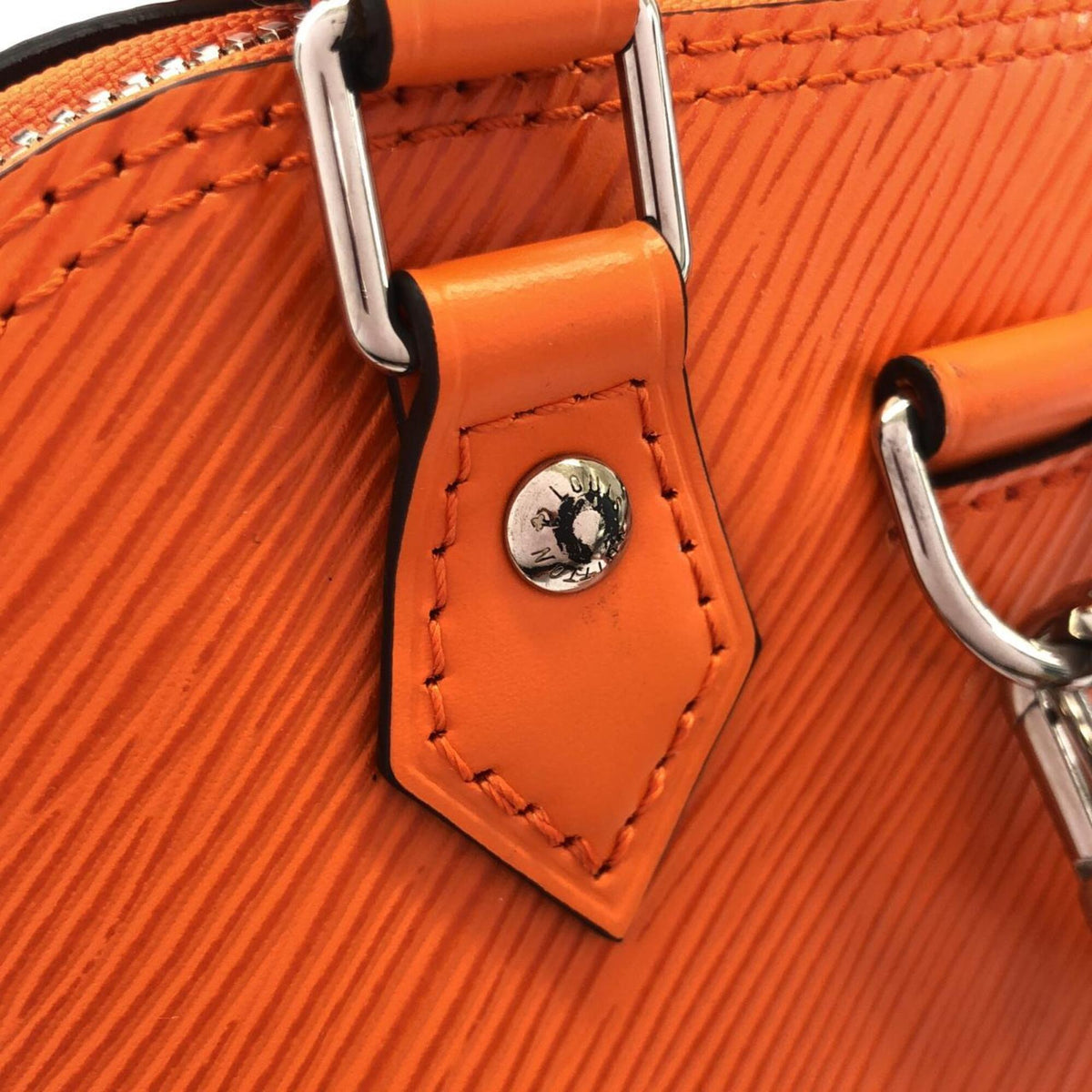 Louis Vuitton Orange Leather Backpack (Pre-Owned)