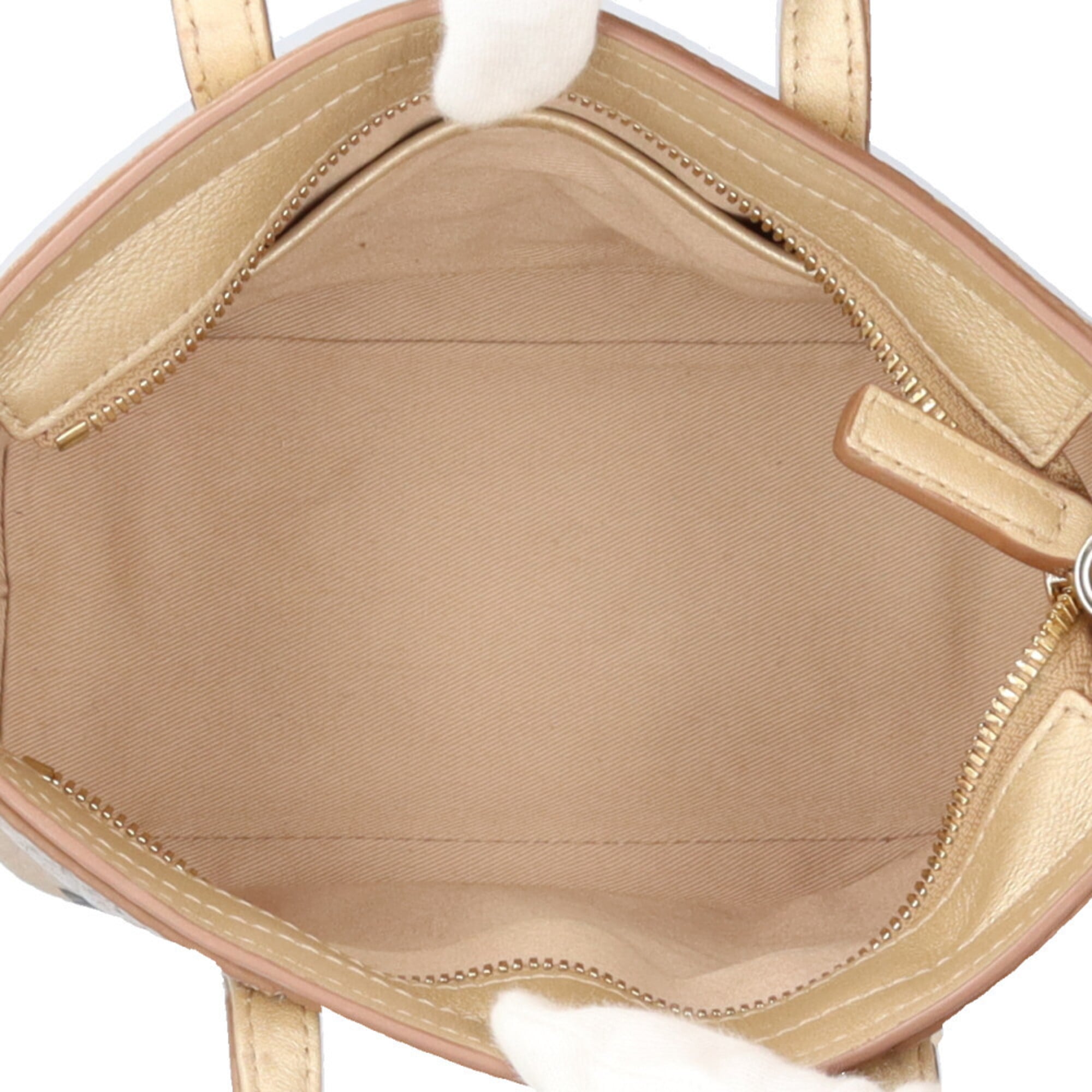 Mcm Gold Leather Shoulder Bag (Pre-Owned)