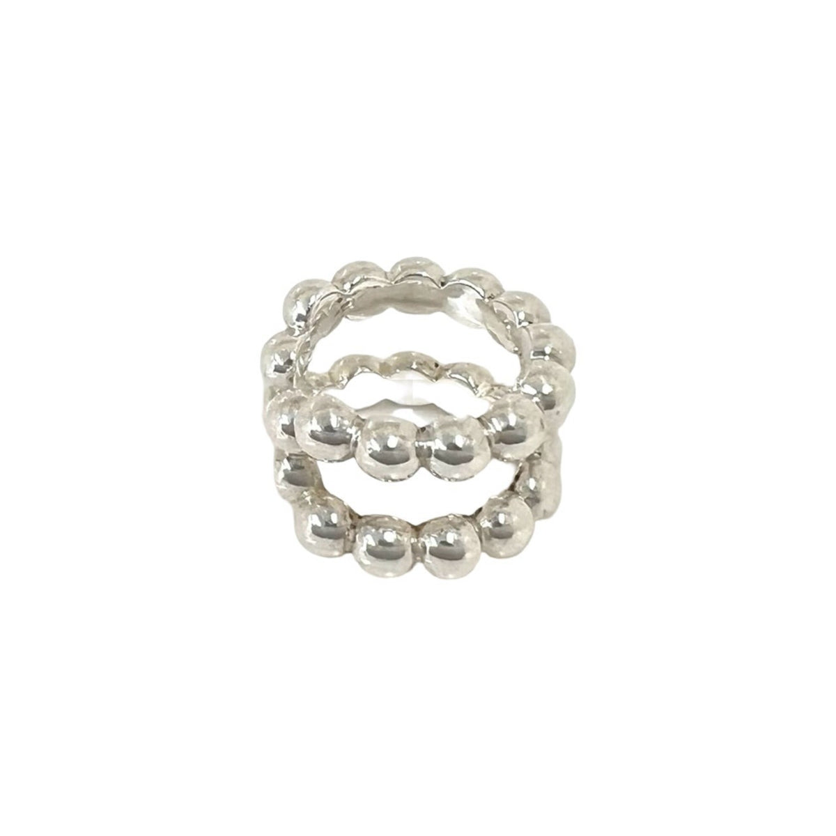 Hermes Silver Silver 925 Band Ring (Pre-Owned)
