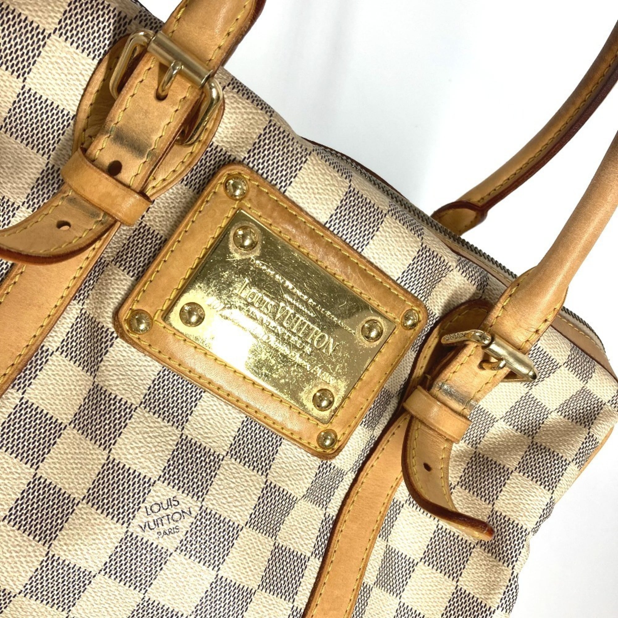 Louis Vuitton White Handbag Tote Bag (Pre-Owned)