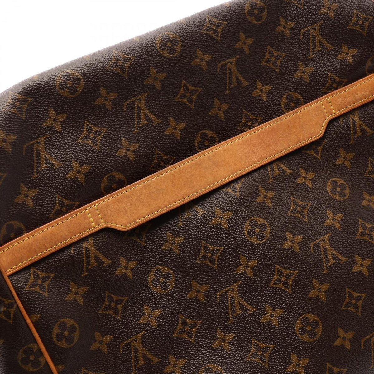 Louis Vuitton Brown Coated Canvas Leather Handbag Shoulder Bag (Pre-Owned)