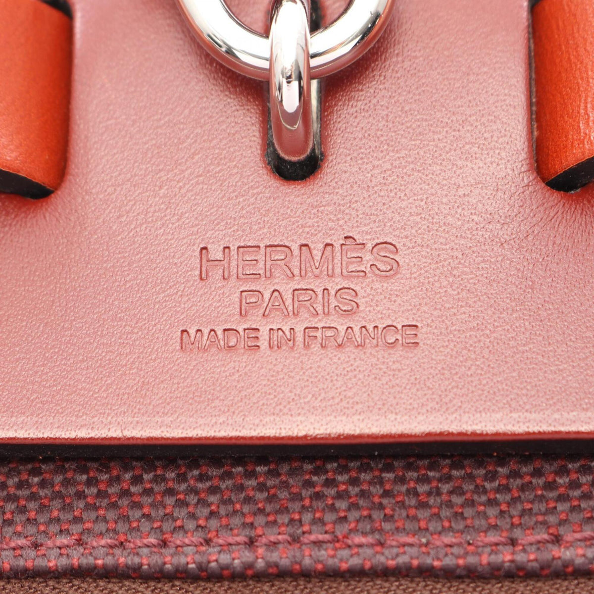 Hermes Bordeaux Toile H Handbag Pouch (Pre-Owned)