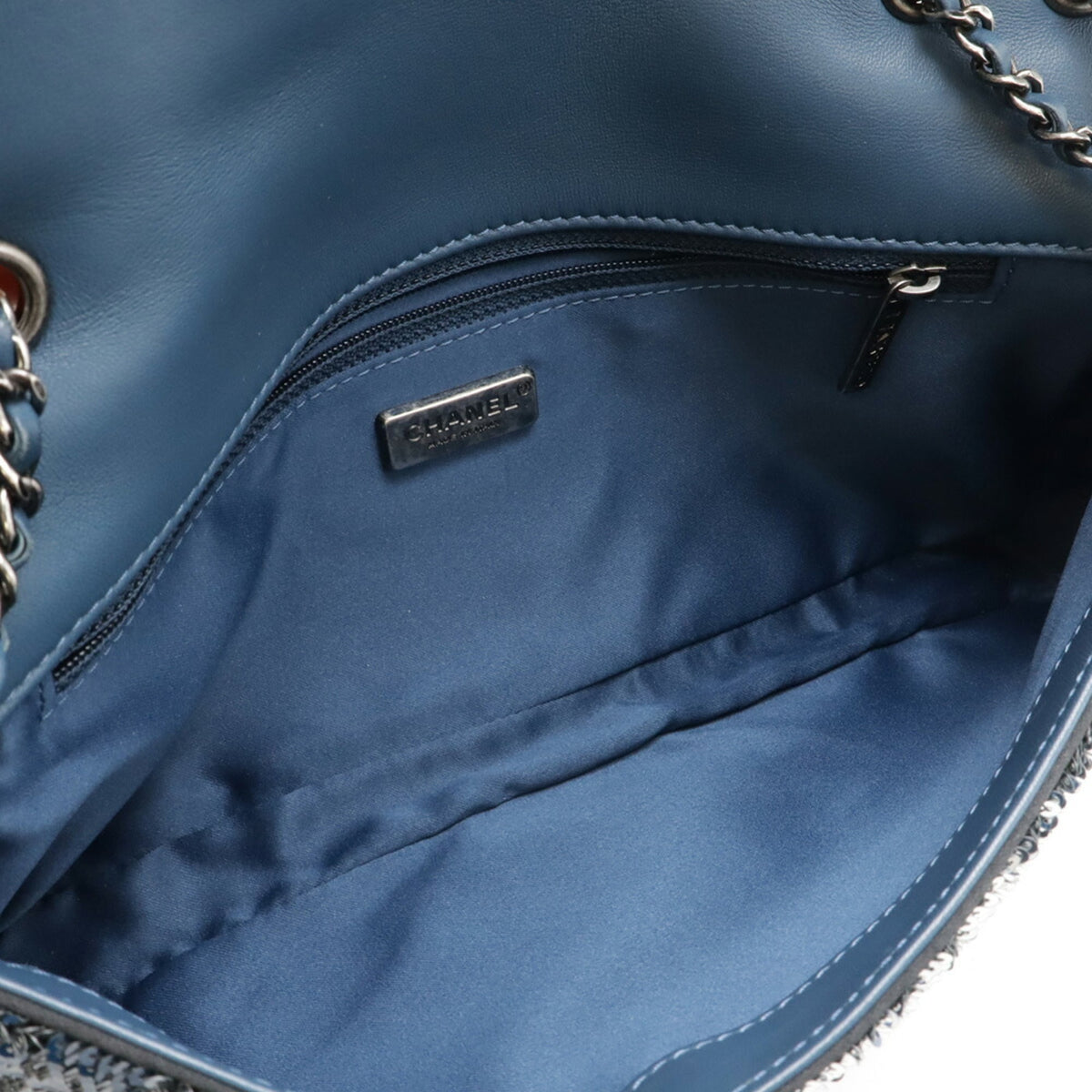 Chanel Blue Spangles Leather Shoulder Bag (Pre-Owned)