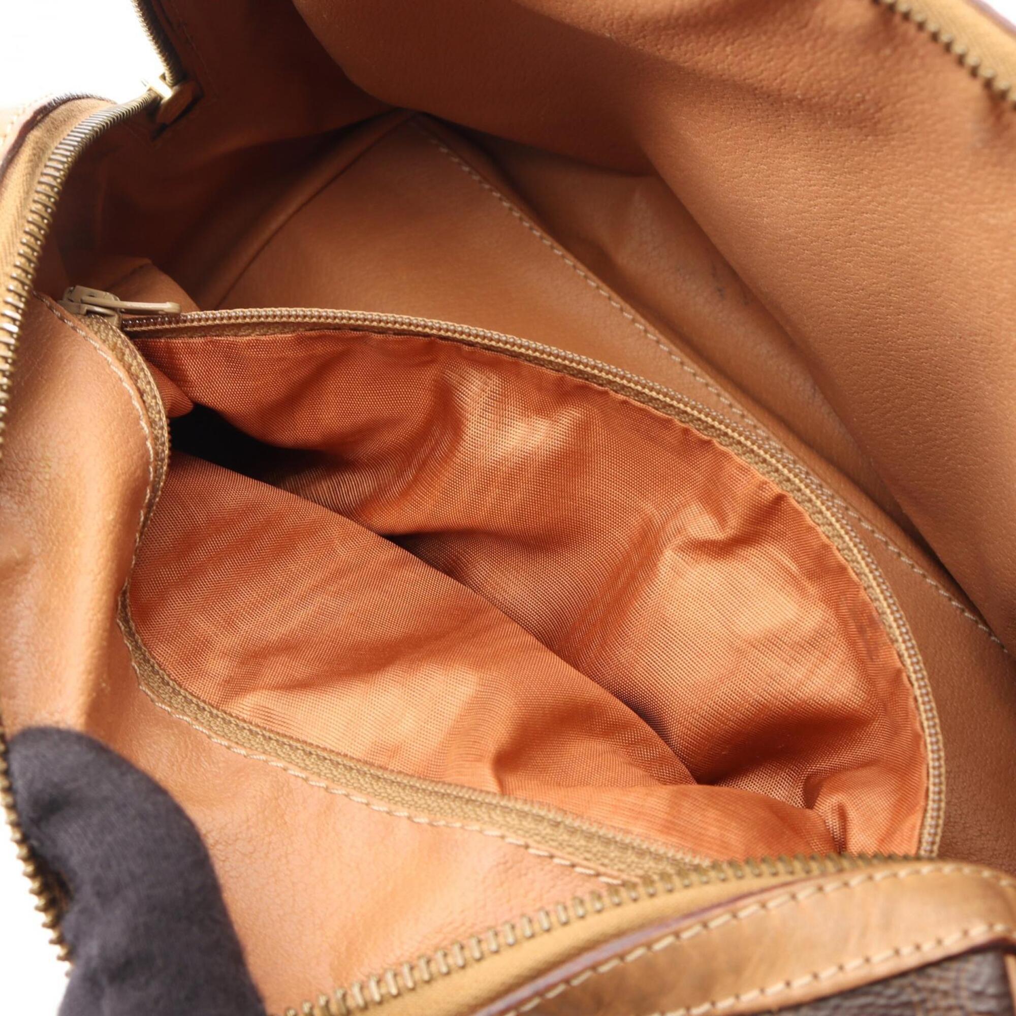 Celine Beige Brown Coated Canvas Pvc Leather Handbag (Pre-Owned)