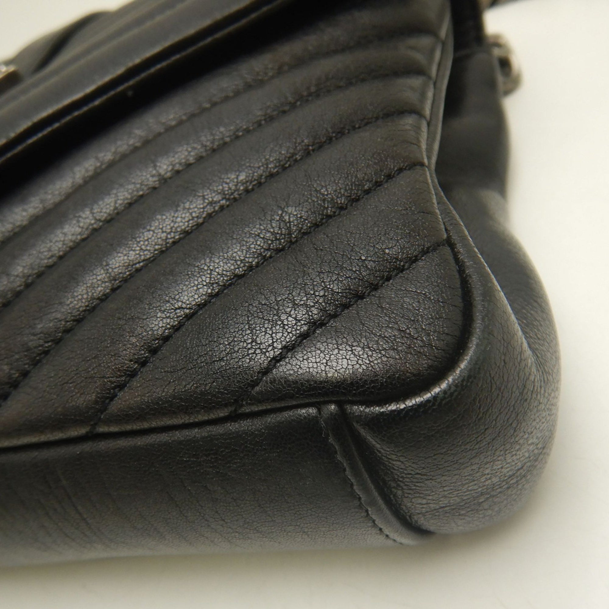 Yves Saint Laurent Black Leather Handbag School Bag (Pre-Owned)