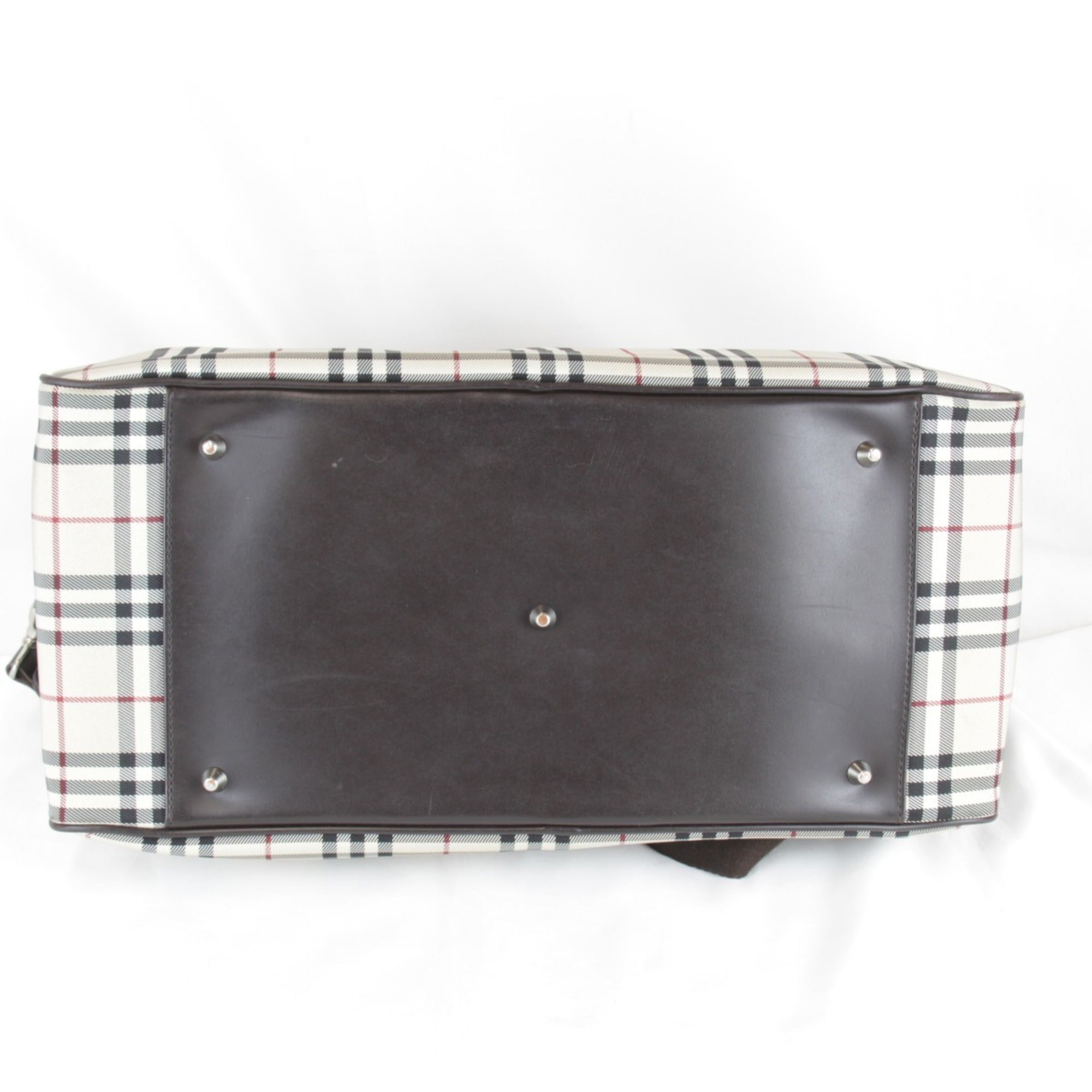 Burberry Beige Canvas Boston Bag (Pre-Owned)