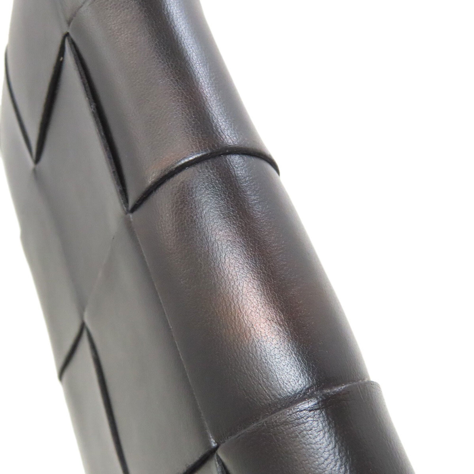 Bottega Veneta Black Leather Long Wallet (Bi-Fold) (Pre-Owned)