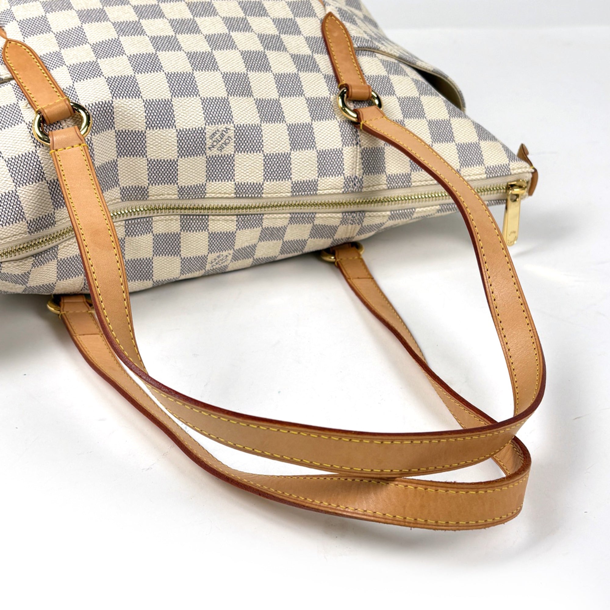 Louis Vuitton Damier Azur White Damier Azur Shoulder Bag Tote Bag (Pre-Owned)