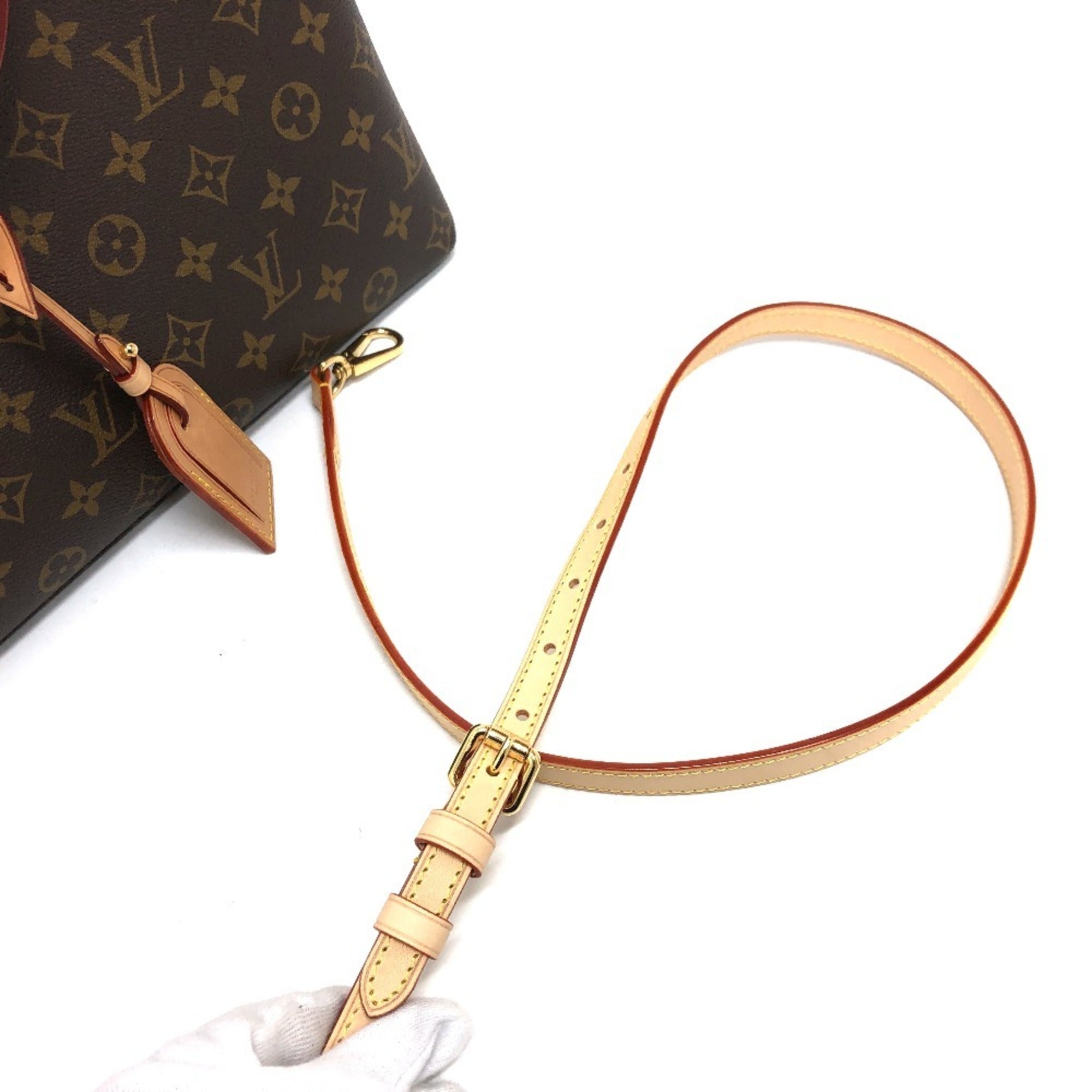 Louis Vuitton Monogram Brown Galle Monogram Red Color Monogram Handbag (Pre-Owned)