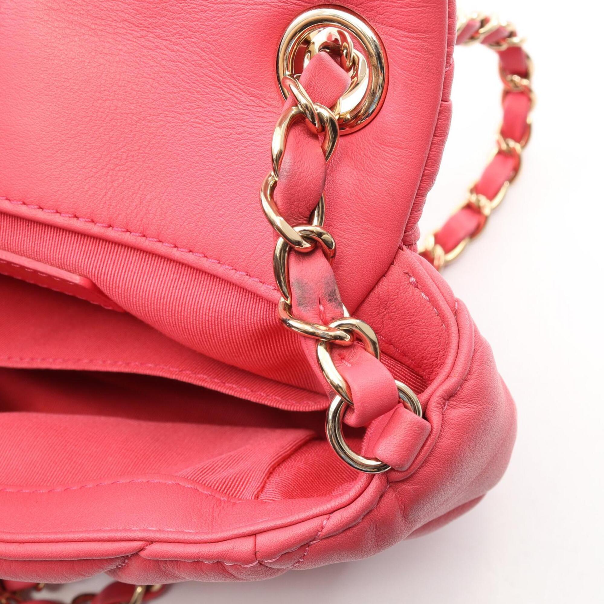Chanel Pink Leather Handbag Shoulder Bag (Pre-Owned)