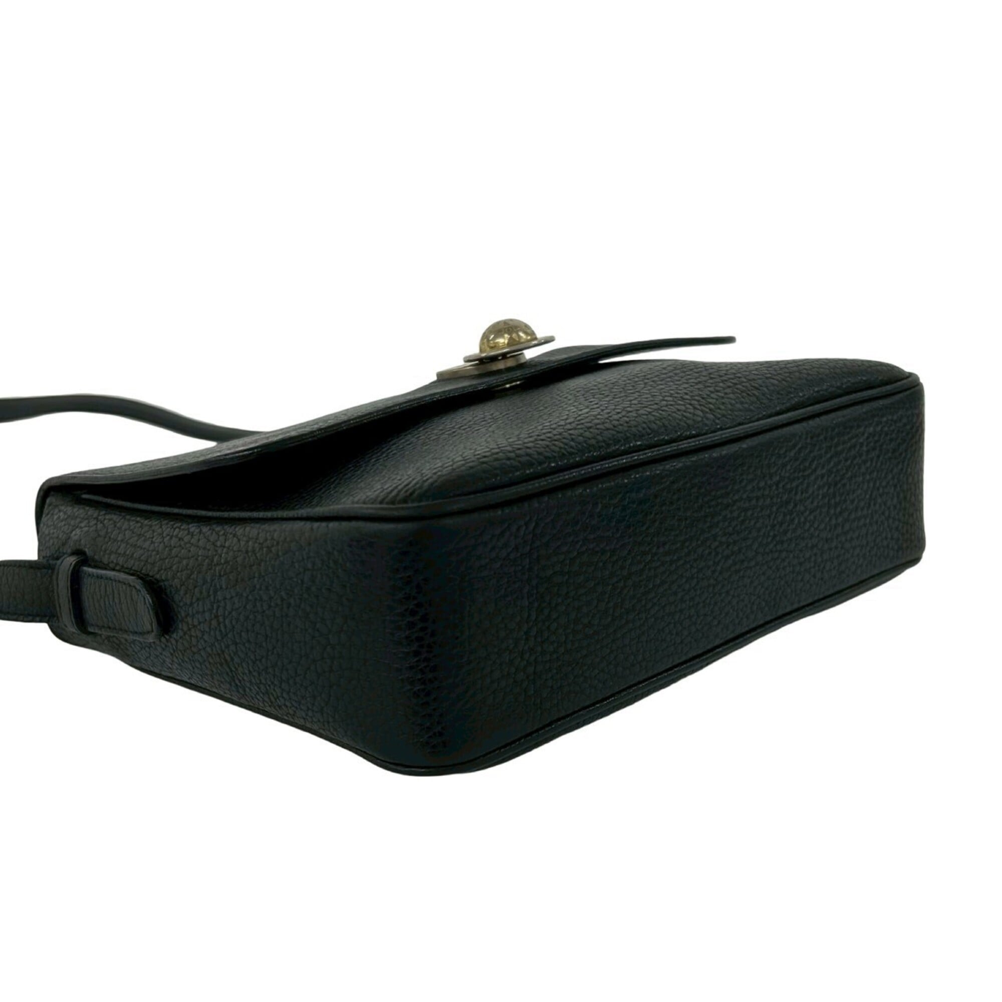 Celine Black Leather Pochette Shoulder Bag (Pre-Owned)