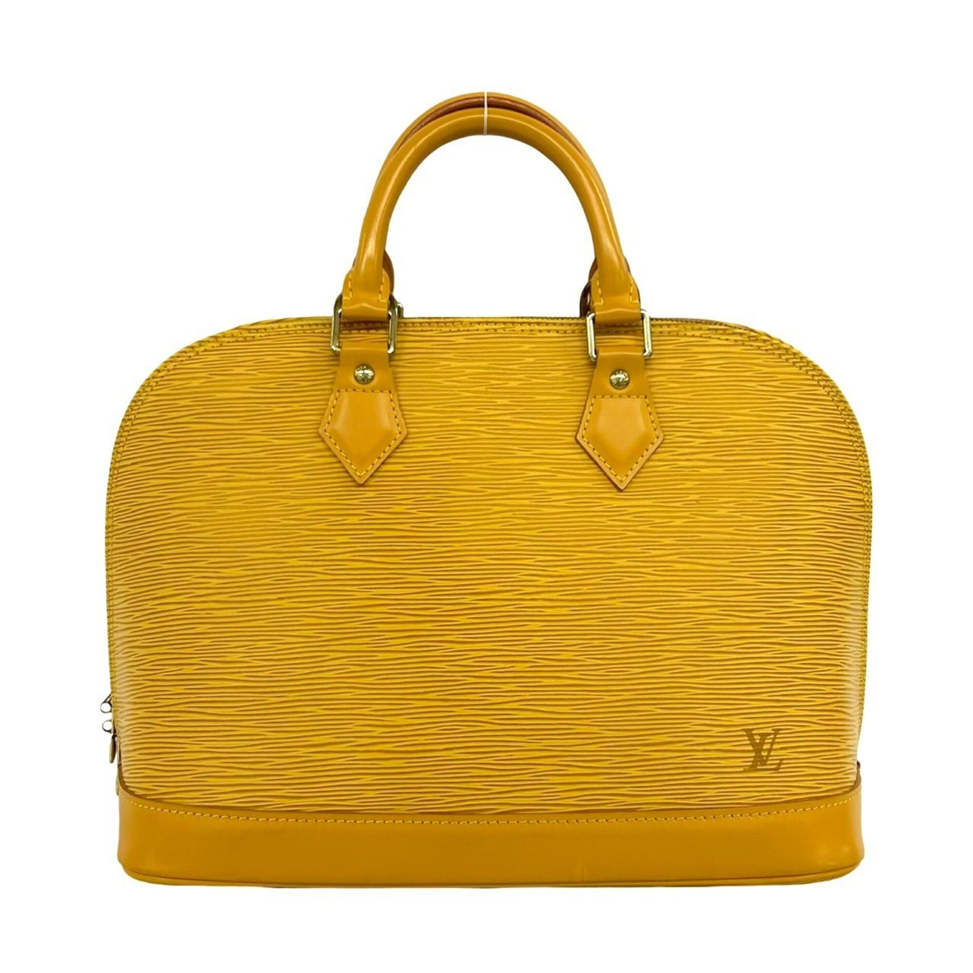 Louis Vuitton Yellow Leather Boston Bag Handbag (Pre-Owned)