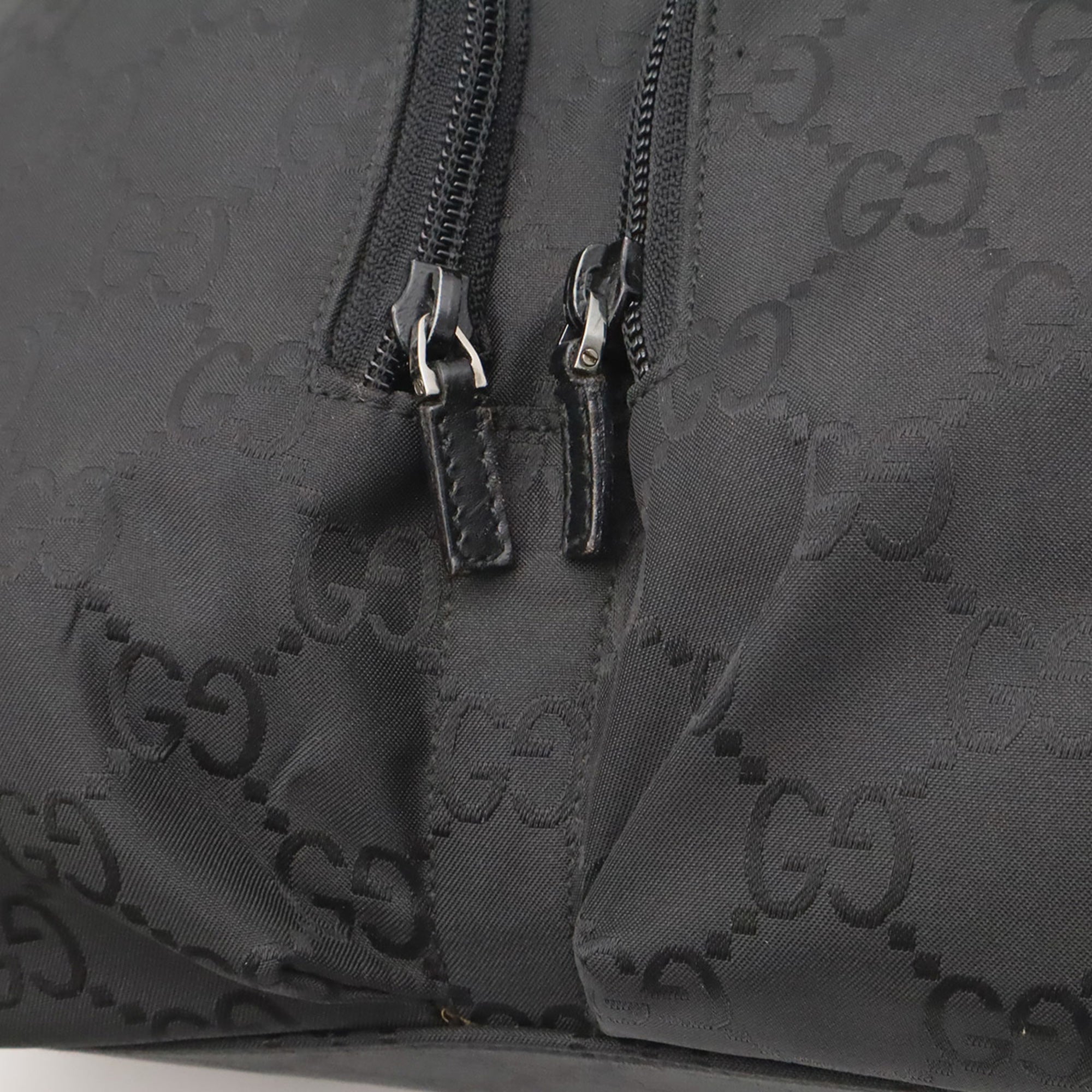 Gucci Black Nylon Leather Backpack (Pre-Owned)