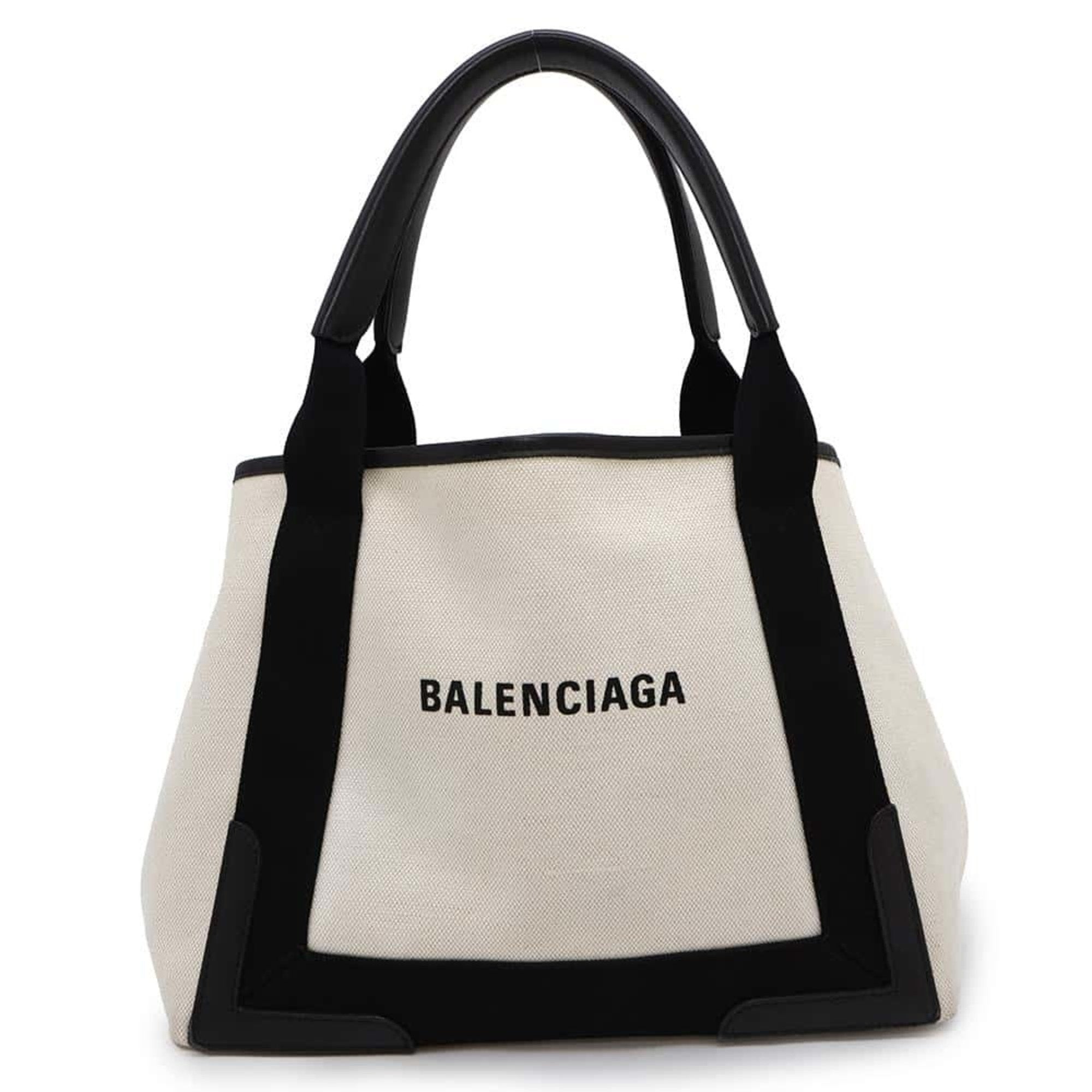 Balenciaga Black Canvas Leather Tote Bag (Pre-Owned)