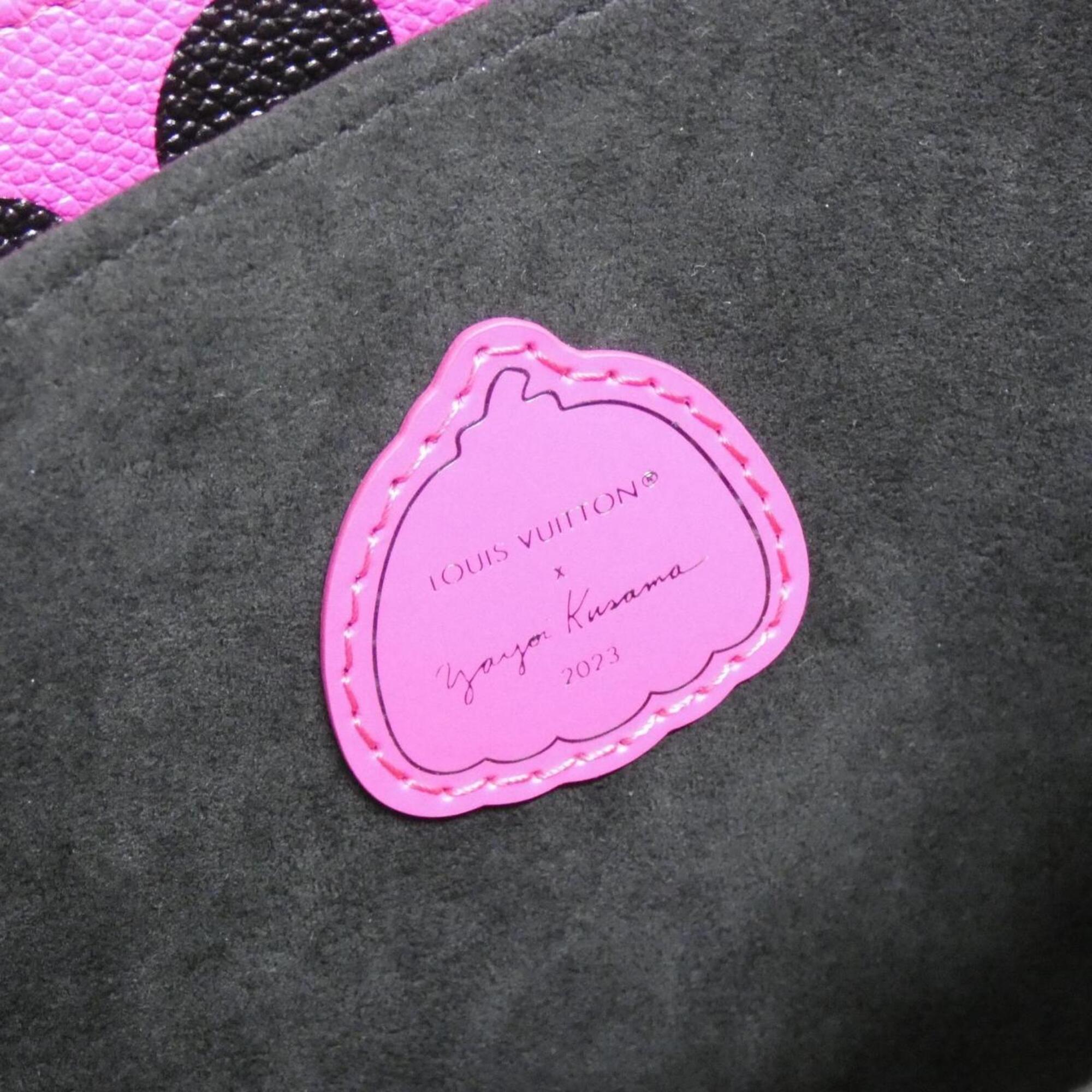 Louis Vuitton Black Fuchsia Leather Handbag Pochette (Pre-Owned)