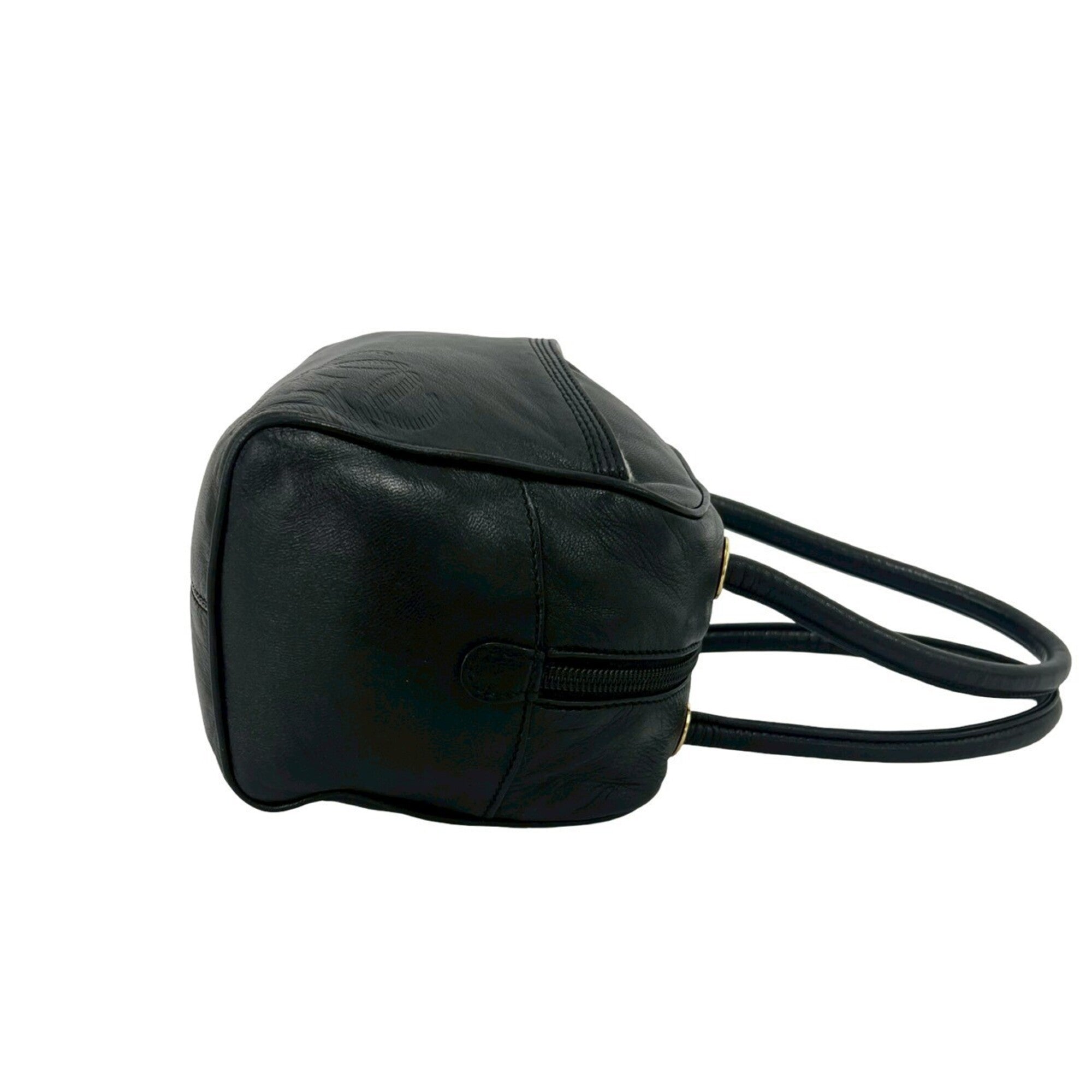 Loewe Black Leather Boston Bag Handbag (Pre-Owned)
