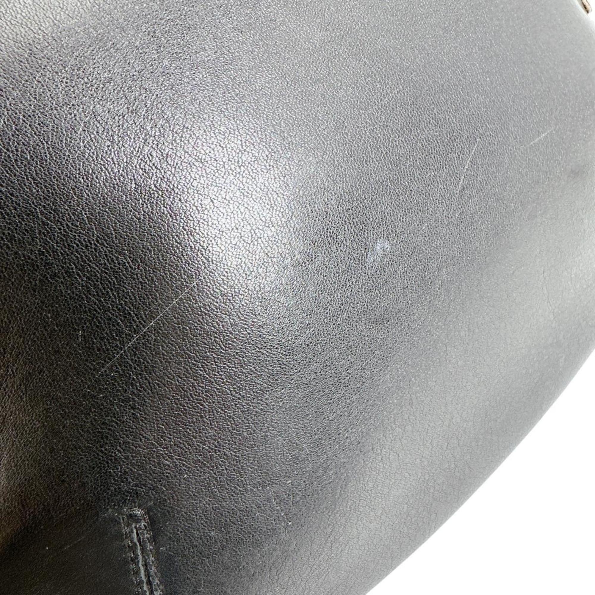 Coach Black Leather Shoulder Bag (Pre-Owned)
