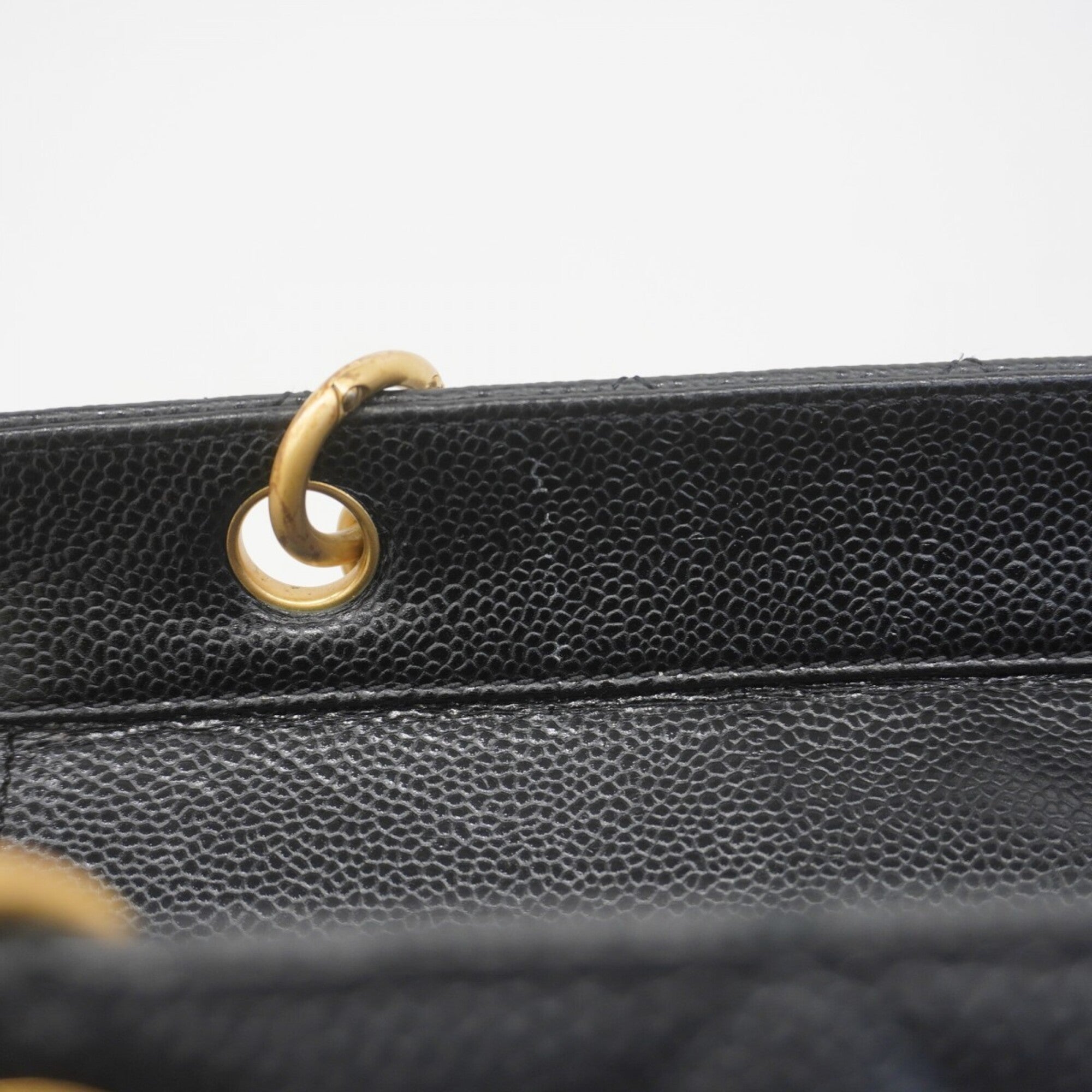 Chanel Black Grained Calfskin Tote Bag (Pre-Owned)