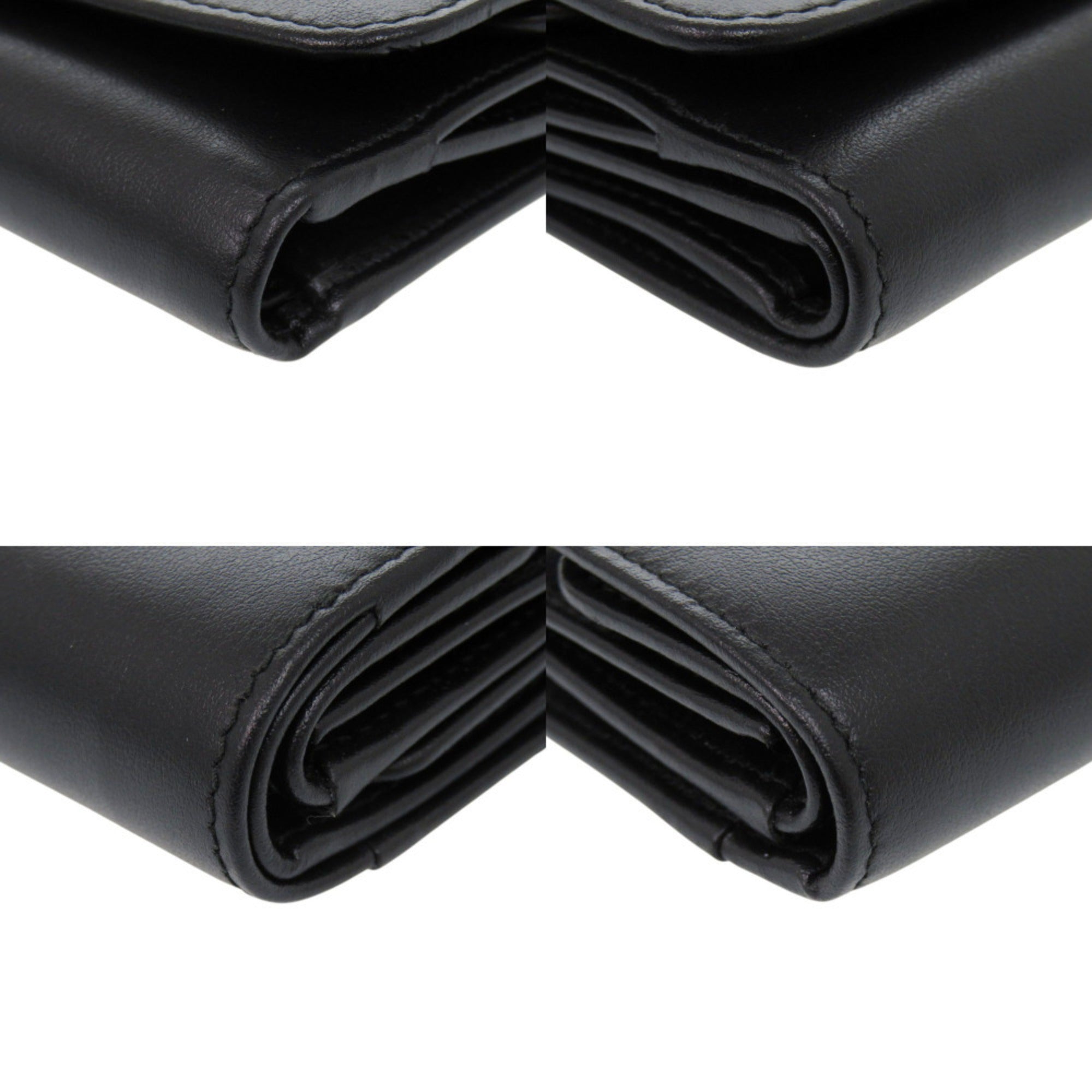 Prada Black Saffiano Triangle Wallet (Tri-Fold) (Pre-Owned)