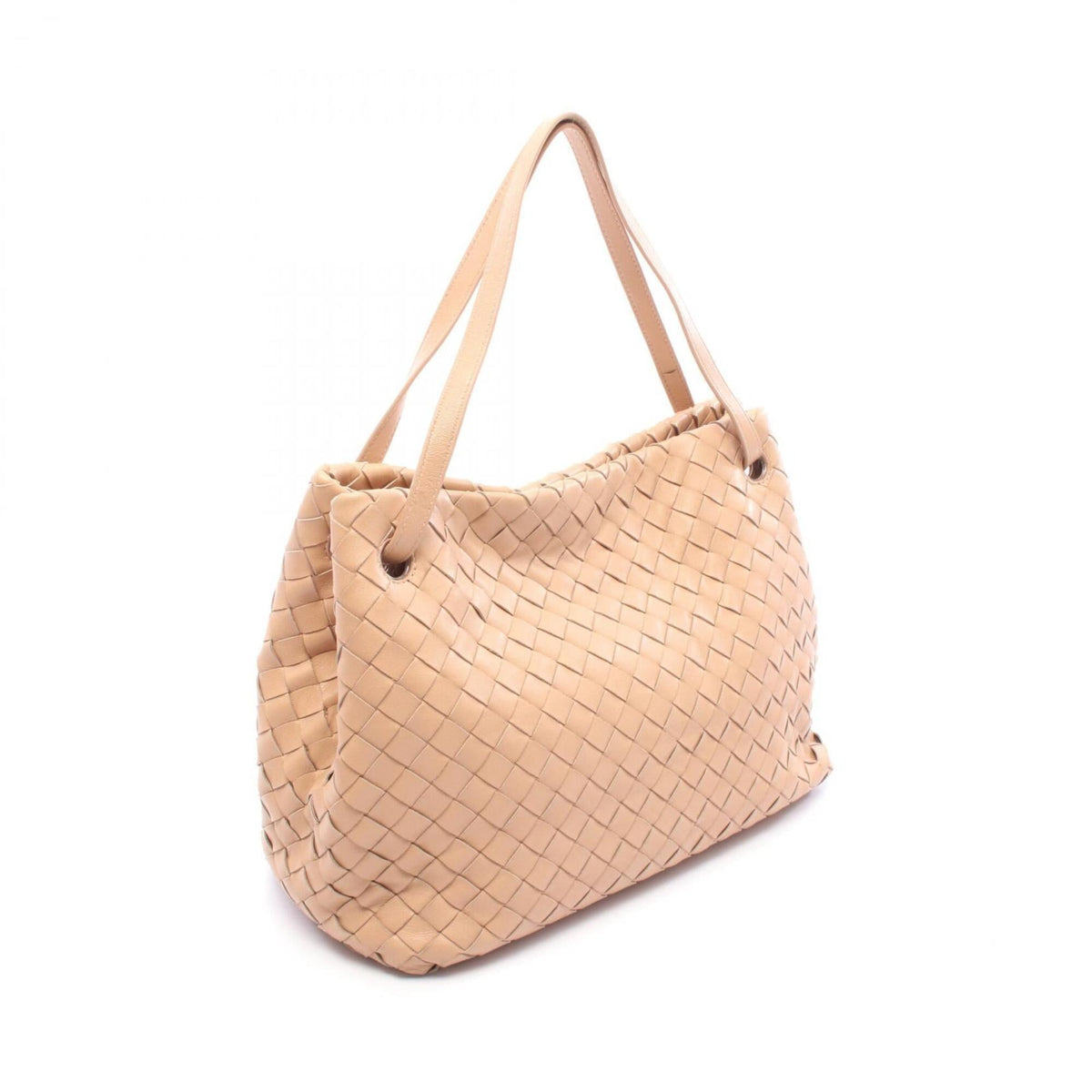 Bottega Veneta Beige Leather Handbag Tote Bag (Pre-Owned)