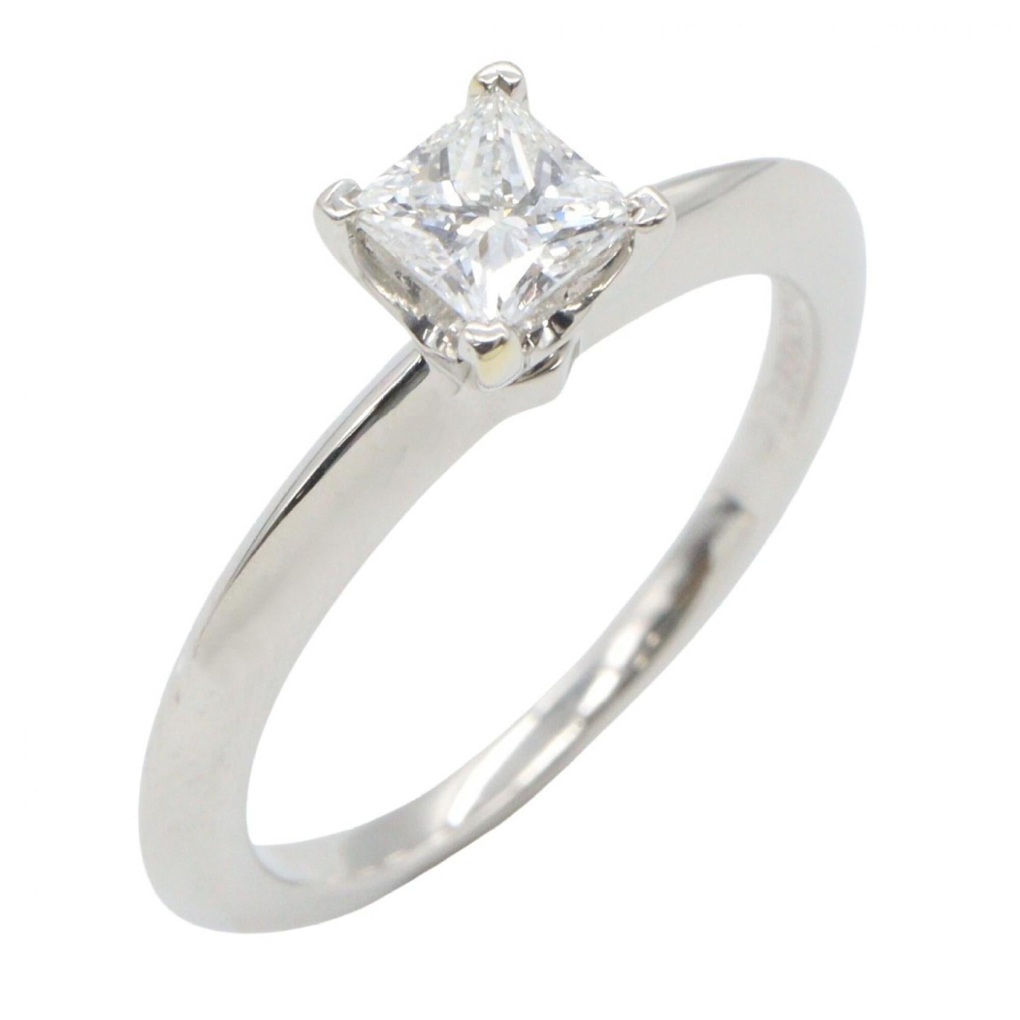 Tiffany Silver Clear Platinum 950 Band Ring (Pre-Owned)