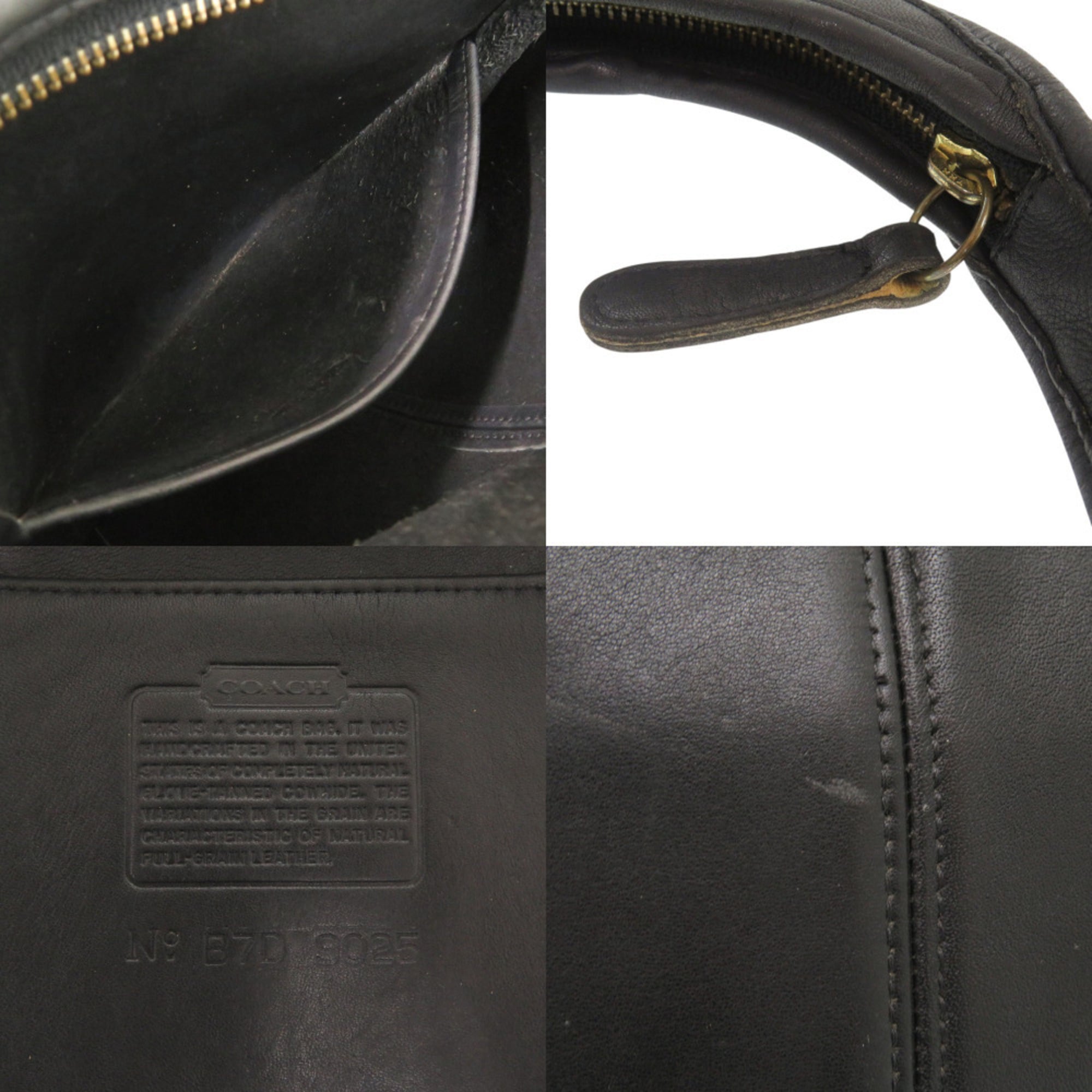 Coach Black Leather Handbag Shoulder Bag (Pre-Owned)