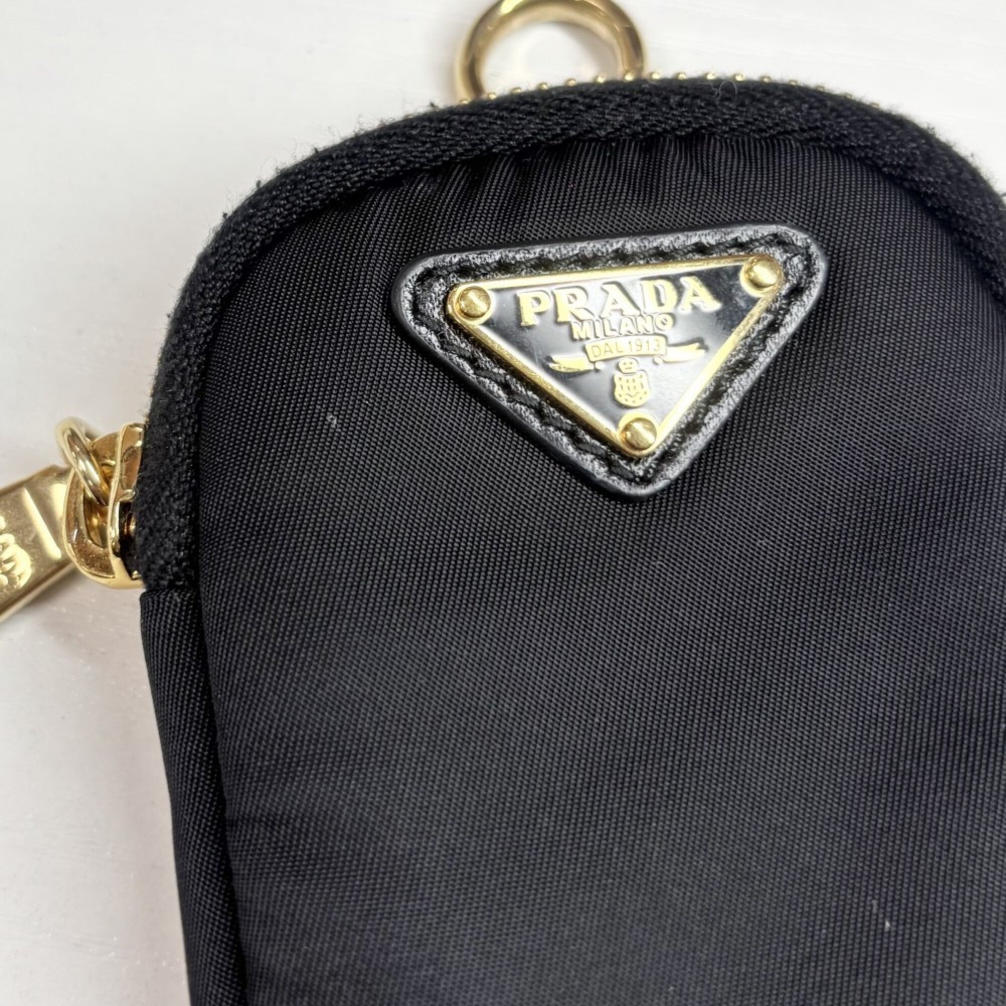 Prada Black Nylon Handbag Pouch Shoulder Bag Tote Bag (Pre-Owned)