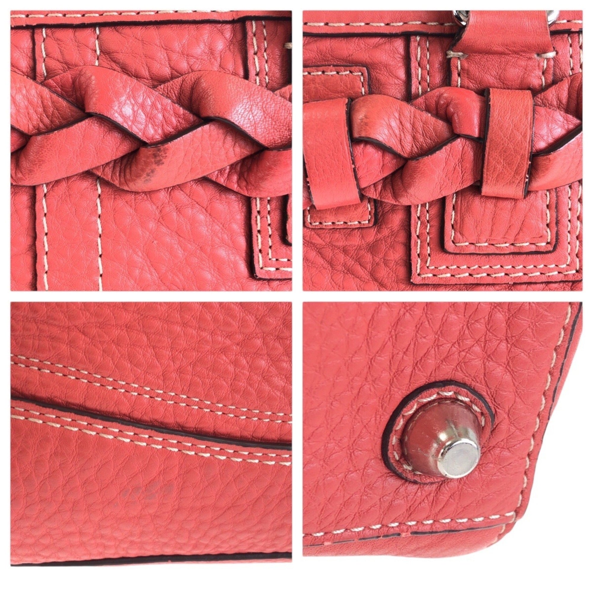 Coach Pink Leather Shoulder Bag Tote Bag (Pre-Owned)