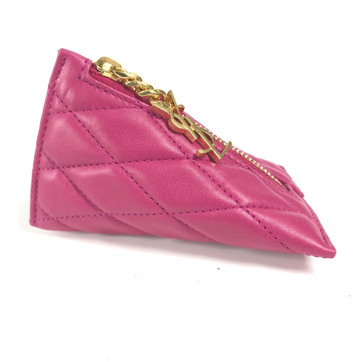 Saint Laurent Pink Leather Coin Purse/Coin Case (Pre-Owned)