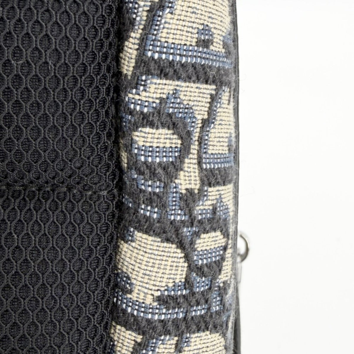Dior Homme Beige Black Navy Jacquard Crossbody Bag Shoulder Bag (Pre-Owned)