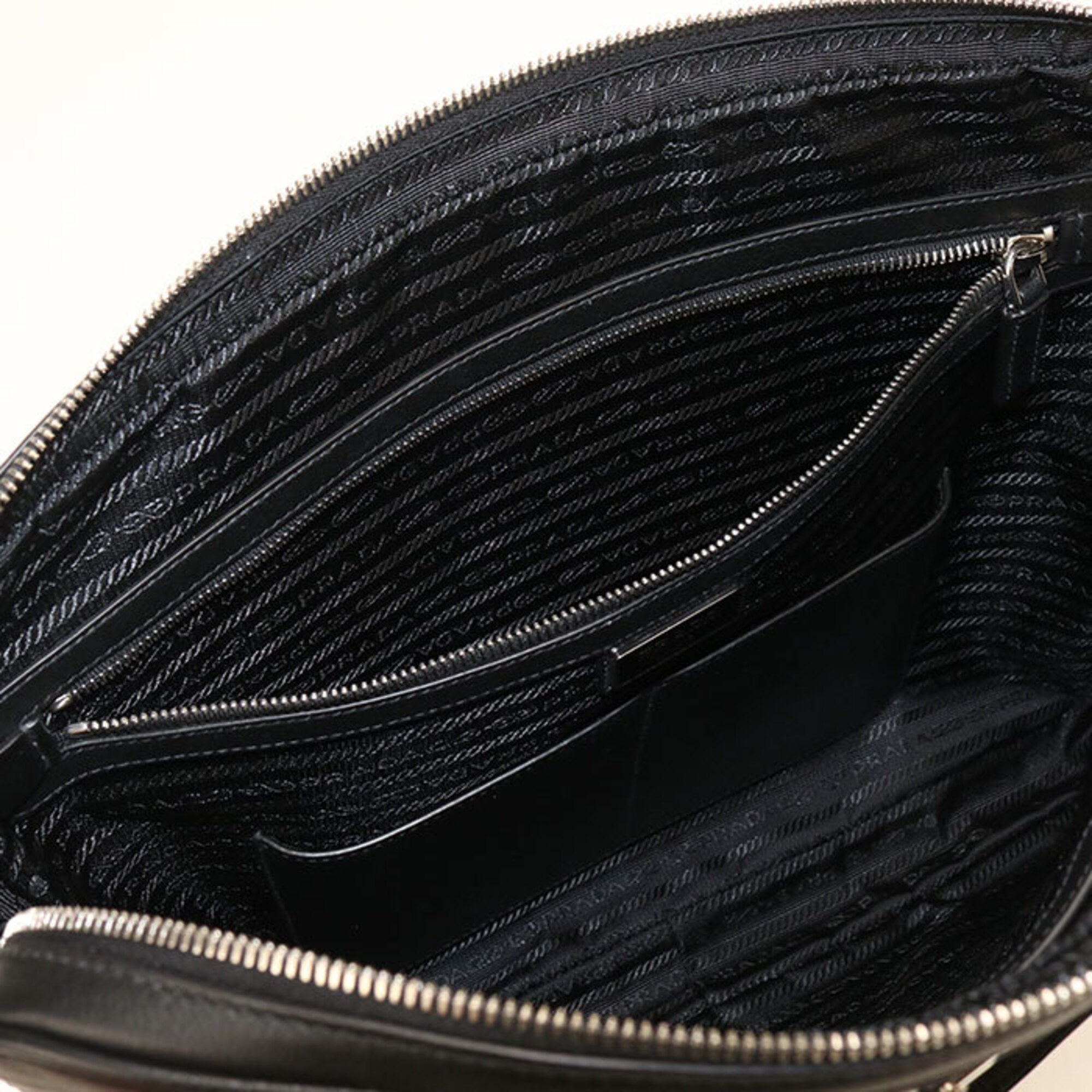 Prada Black Leather Briefcase (Pre-Owned)