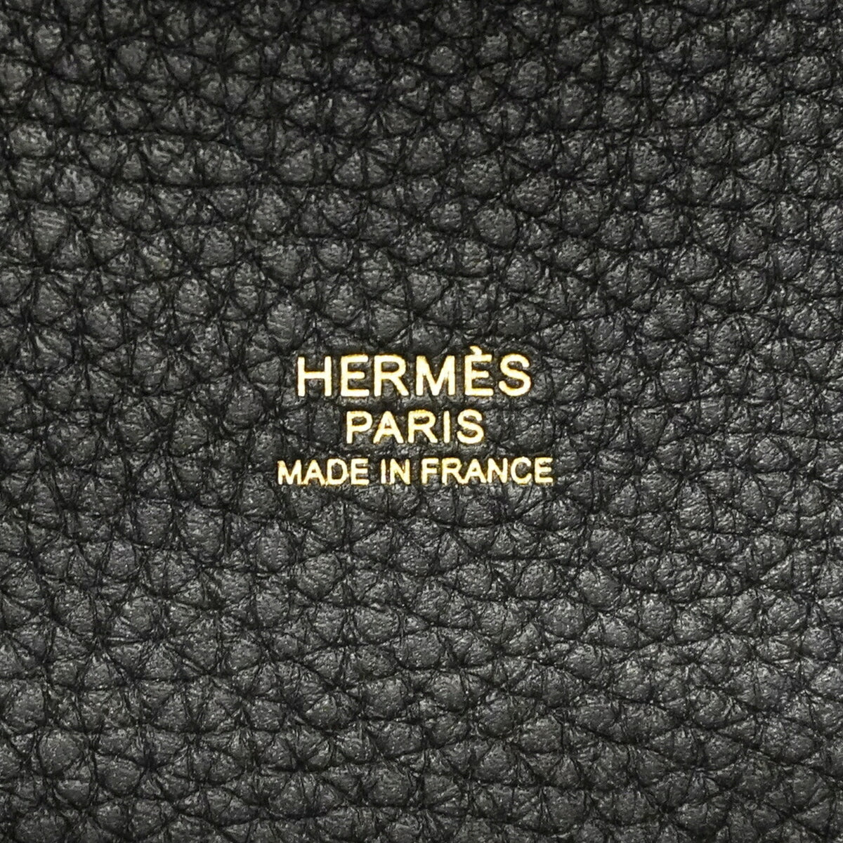 Hermes Black Taurillon Clemence Leather Handbag (Pre-Owned)