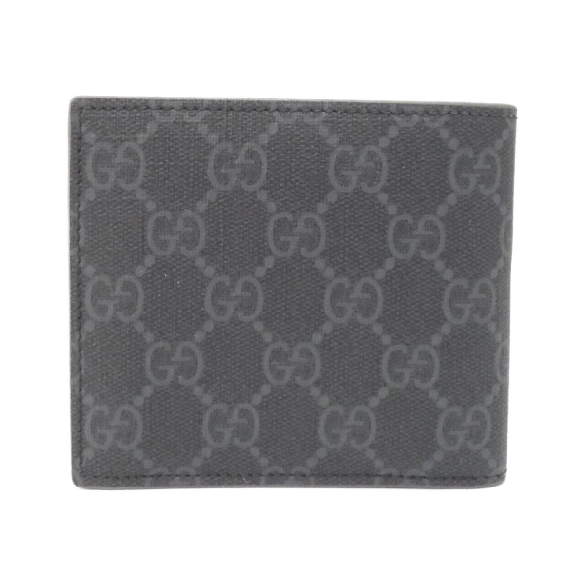 Gucci Black Gray Gg Supreme Wallet (Bi-Fold) (Pre-Owned)