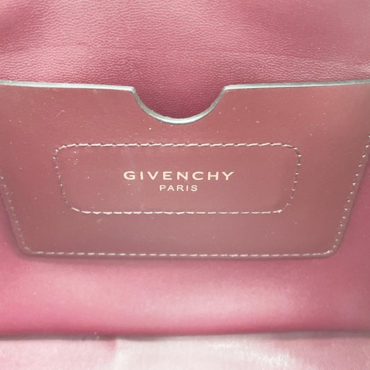 Givenchy Beige Bordeaux Canvas Leather Shoulder Bag (Pre-Owned)