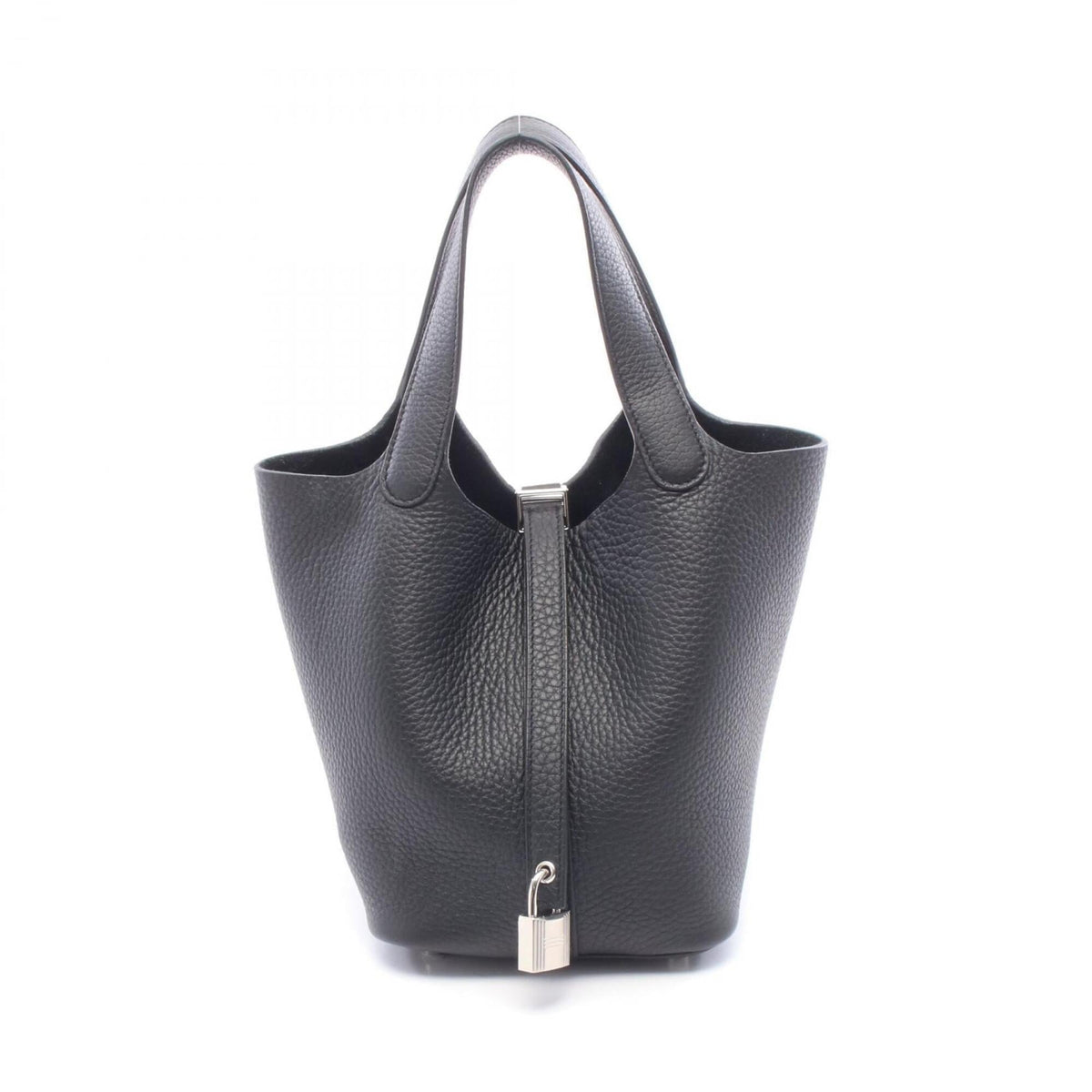 Hermes Black Taurillon Clemence Leather Handbag (Pre-Owned)