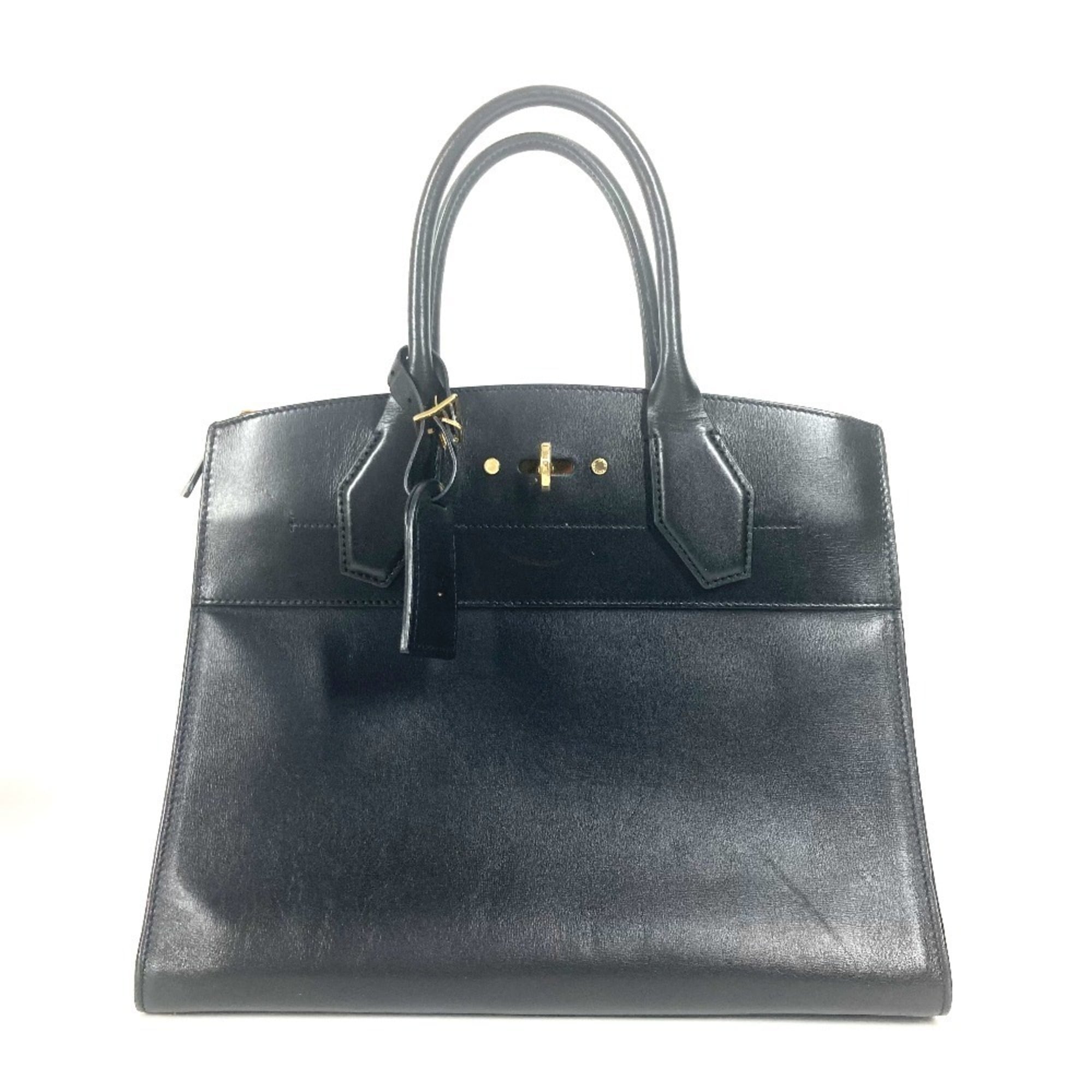 Louis Vuitton Black Noir Leather Handbag (Pre-Owned)