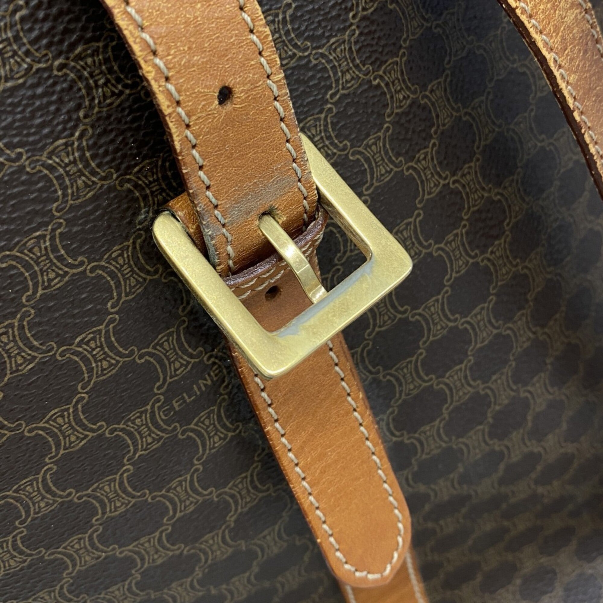 Celine Brown Pvc Tote Bag (Pre-Owned)