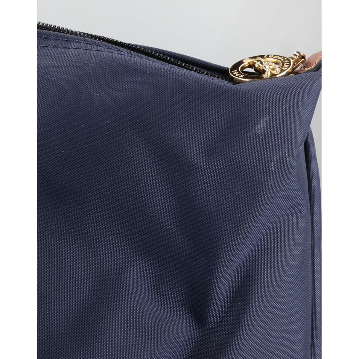 Longchamp Brown Navy Nylon Tote Bag (Pre-Owned)