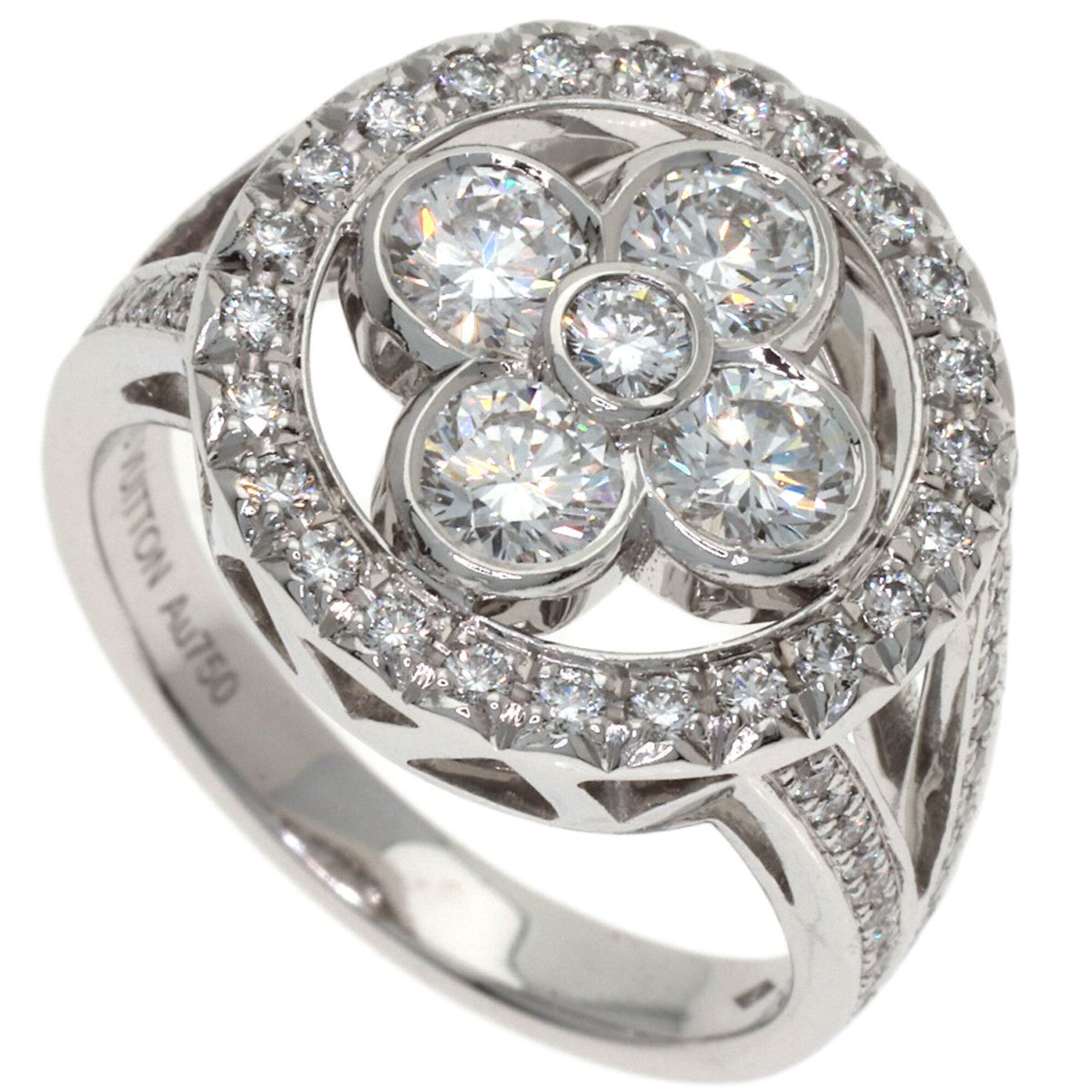 Louis Vuitton White Gold (18K) Band Ring (Pre-Owned)