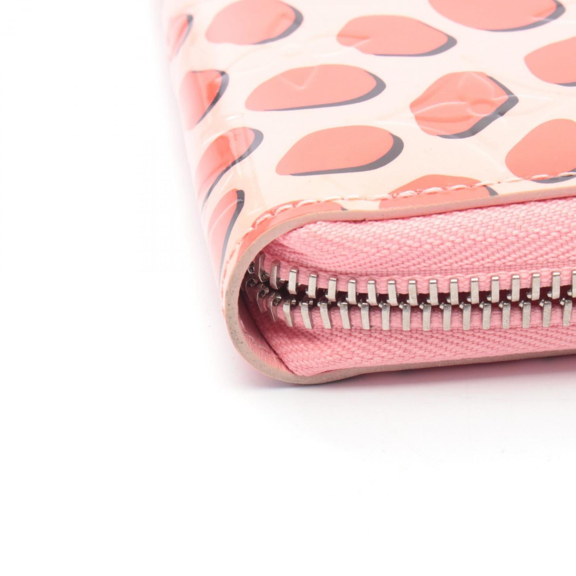 Louis Vuitton Black Pink Red Color Vernis Long Wallet (Bi-Fold) (Pre-Owned)