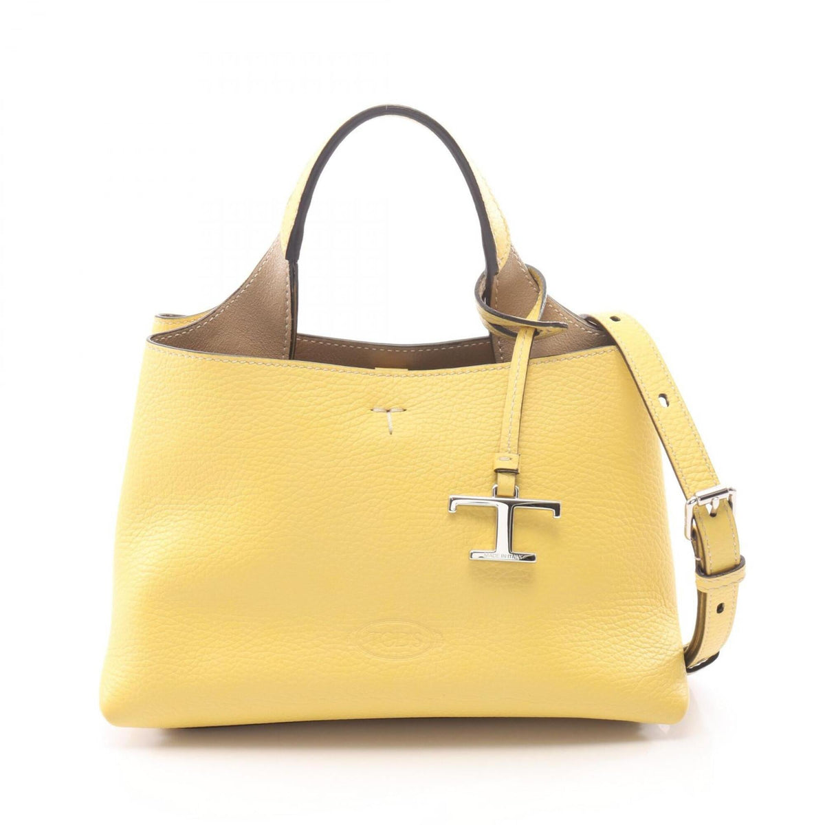Tod's Yellow Leather Handbag (Pre-Owned)