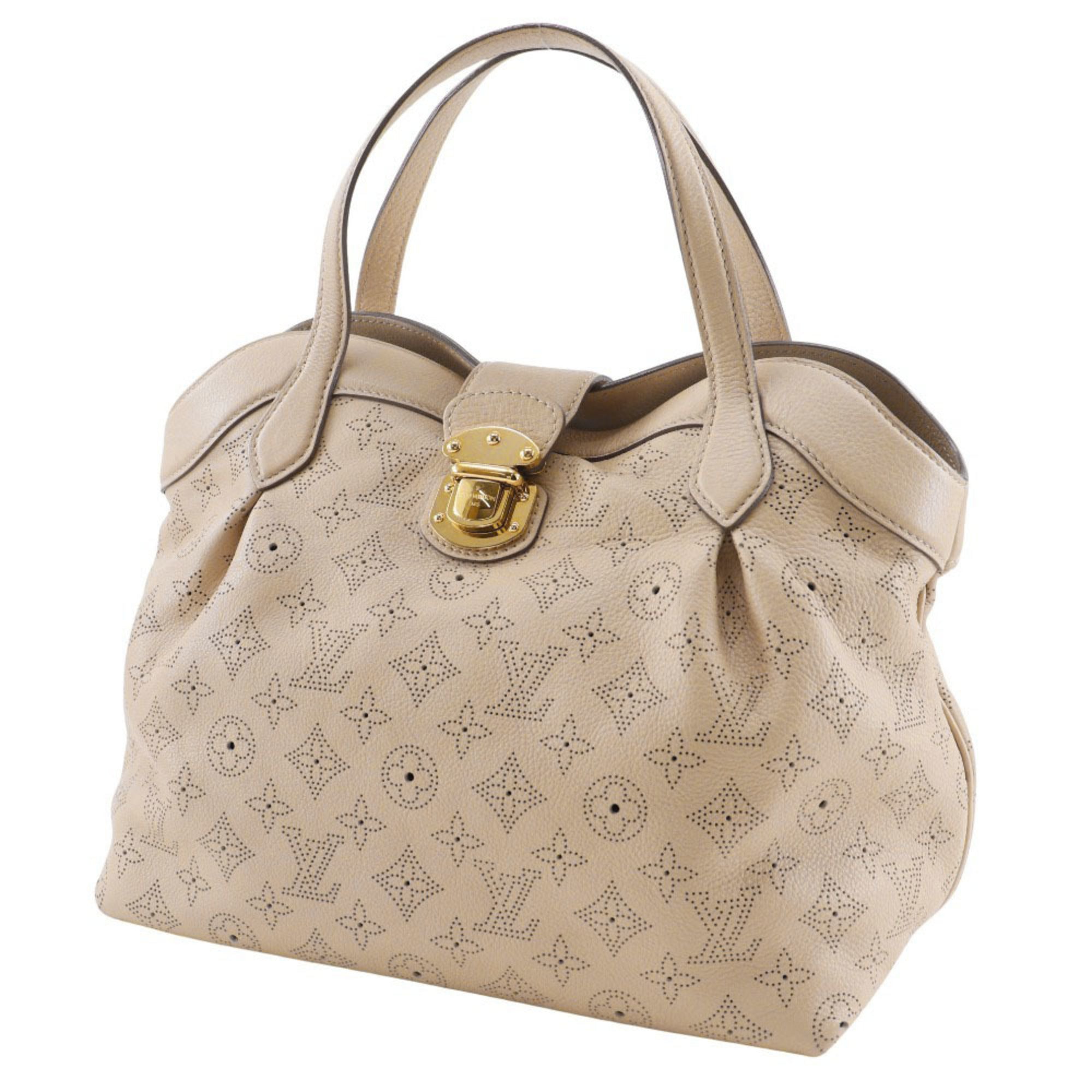Louis Vuitton Mahina Beige Opal Mahina Leather Handbag (Pre-Owned)