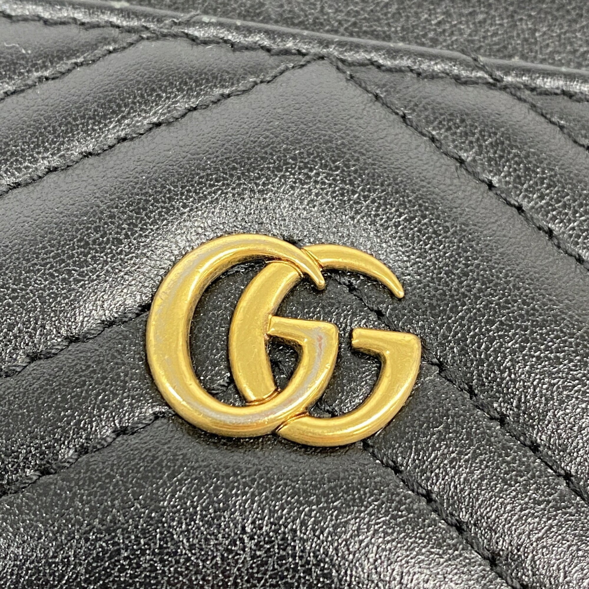Gucci Black Leather Coin Purse/Coin Case (Pre-Owned)