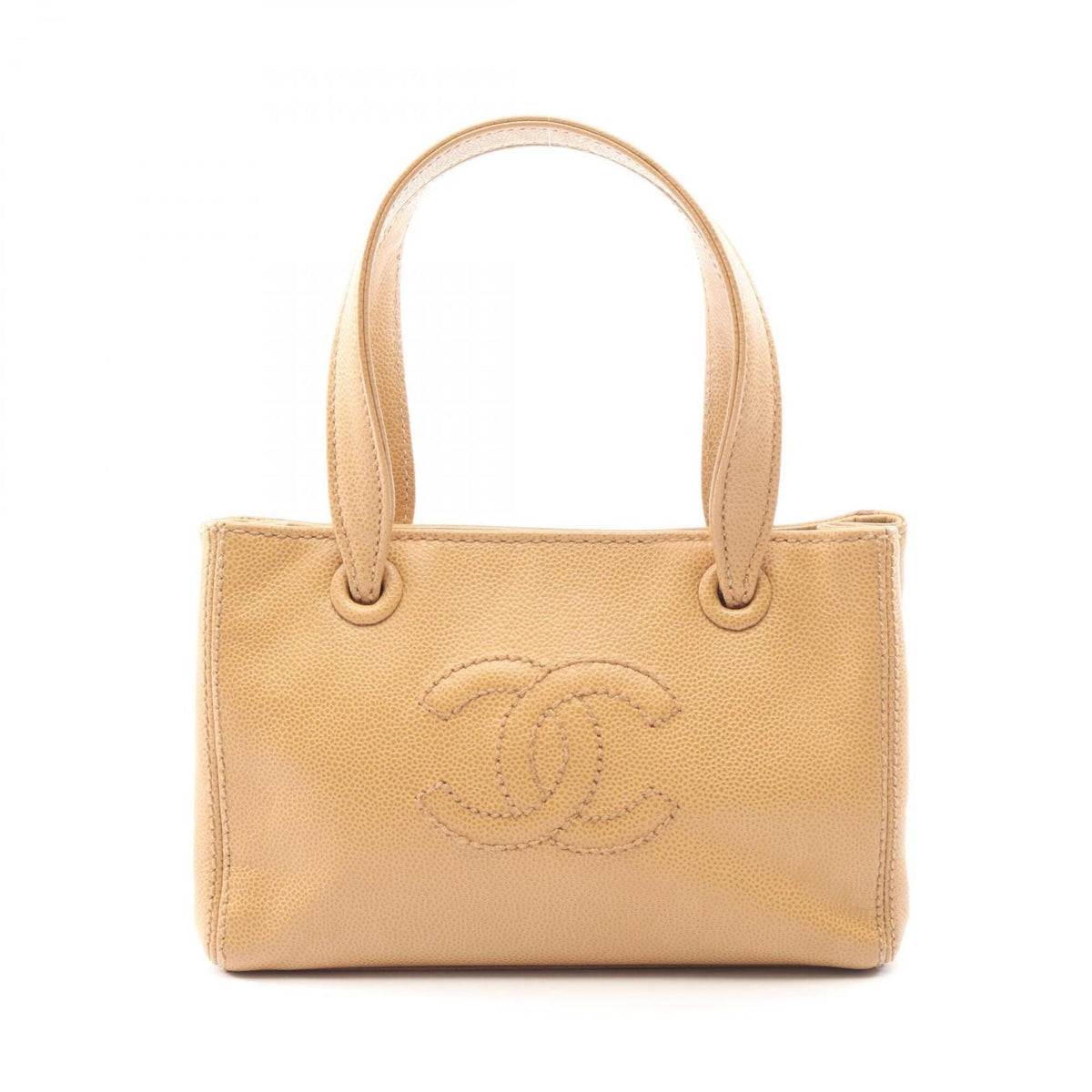 Chanel Beige Leather Handbag (Pre-Owned)