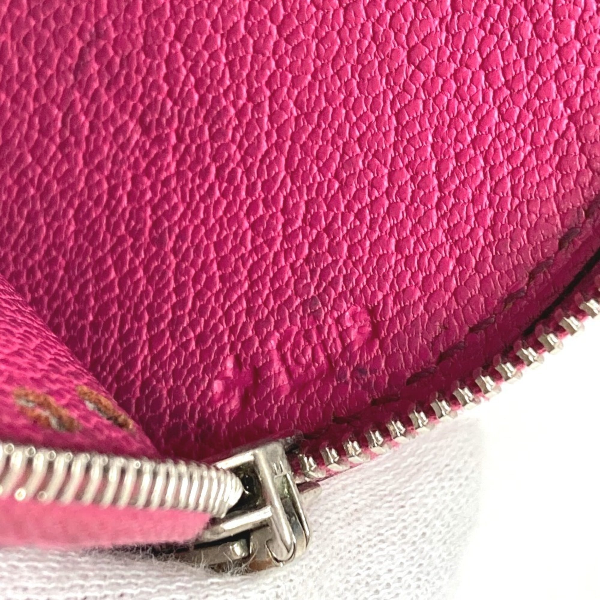 Hermes Pink Chevre Leather Coin Purse/Coin Case (Pre-Owned)