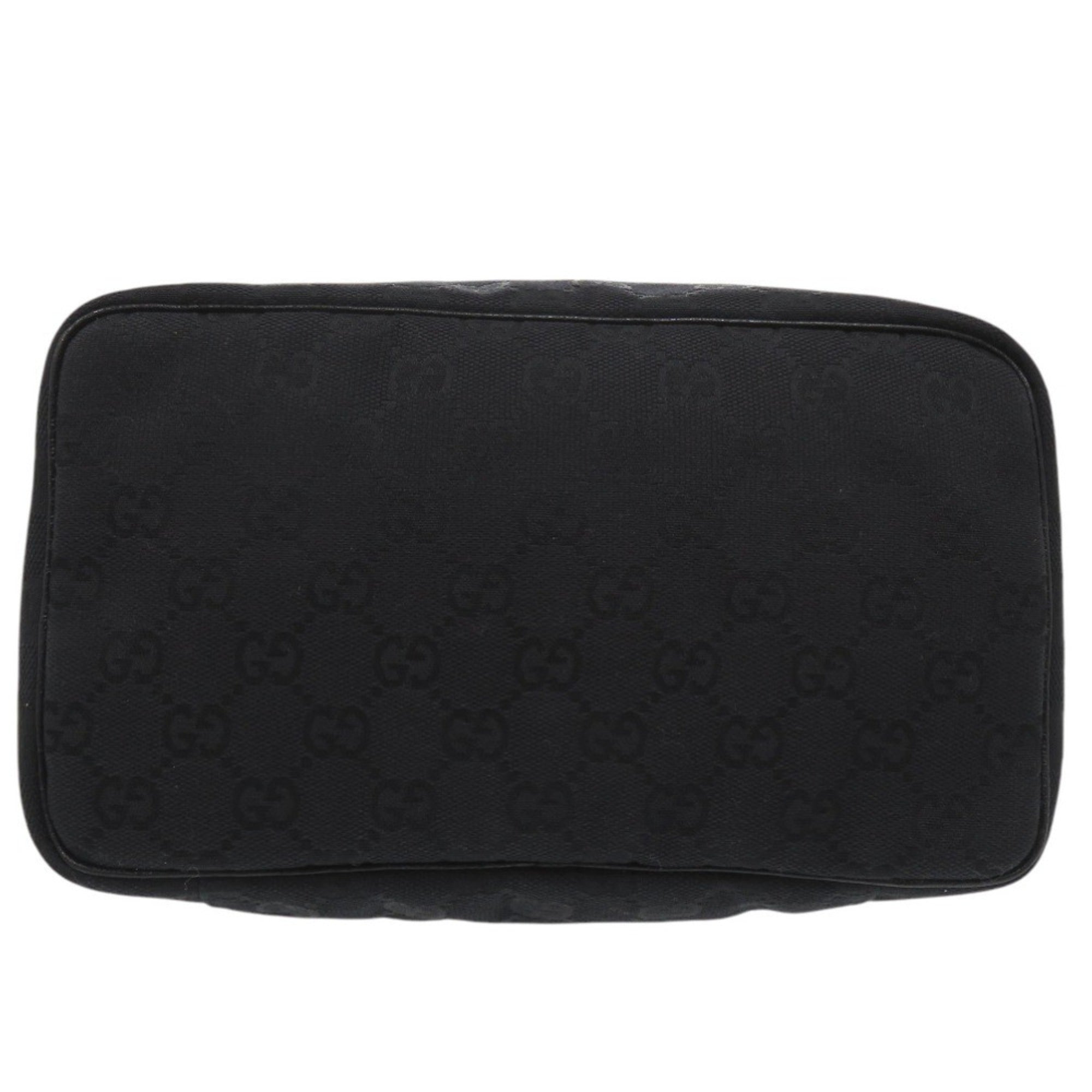Gucci Black Gg Canvas Pouch Vanity Bag (Pre-Owned)