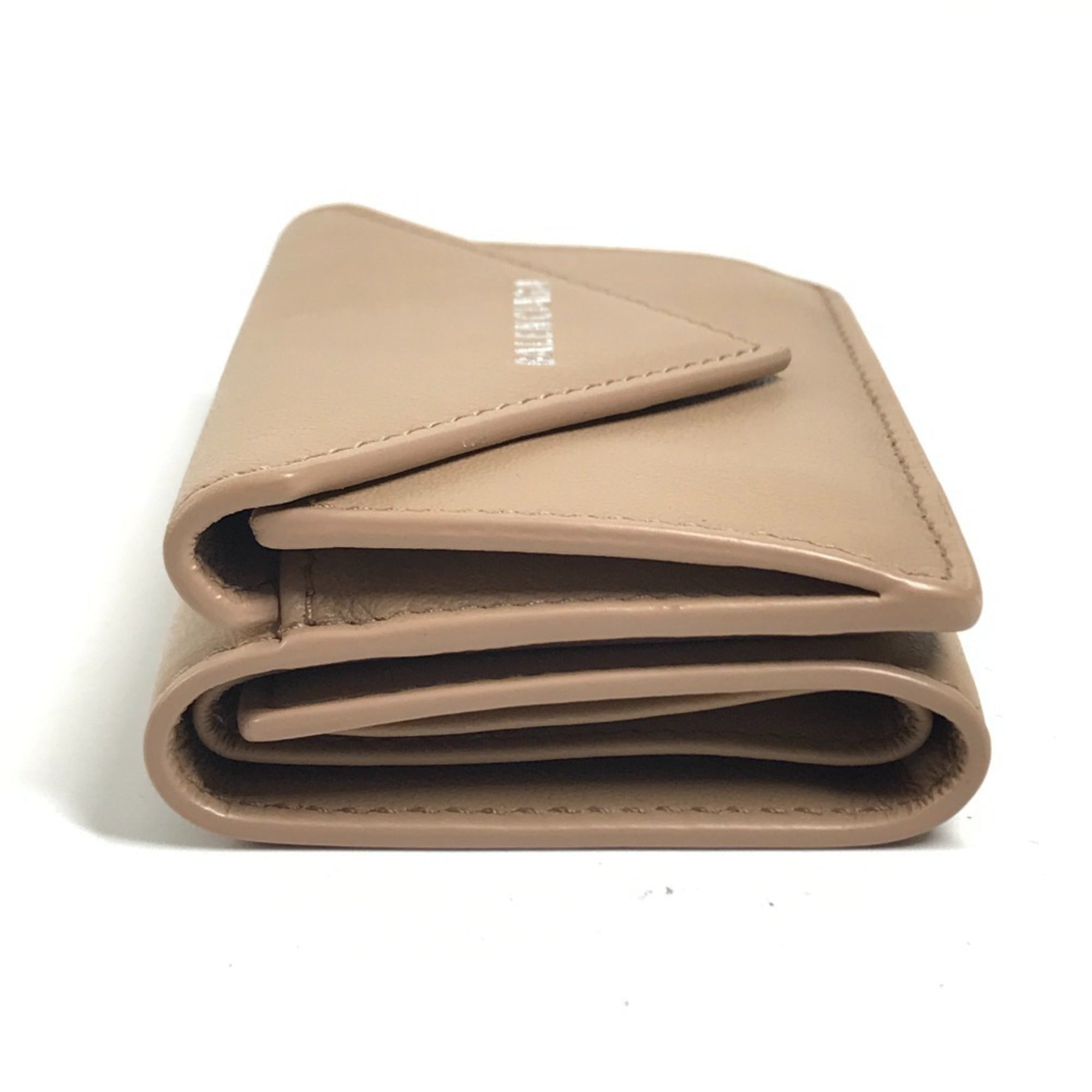 Balenciaga Beige Leather Wallet (Tri-Fold) (Pre-Owned)