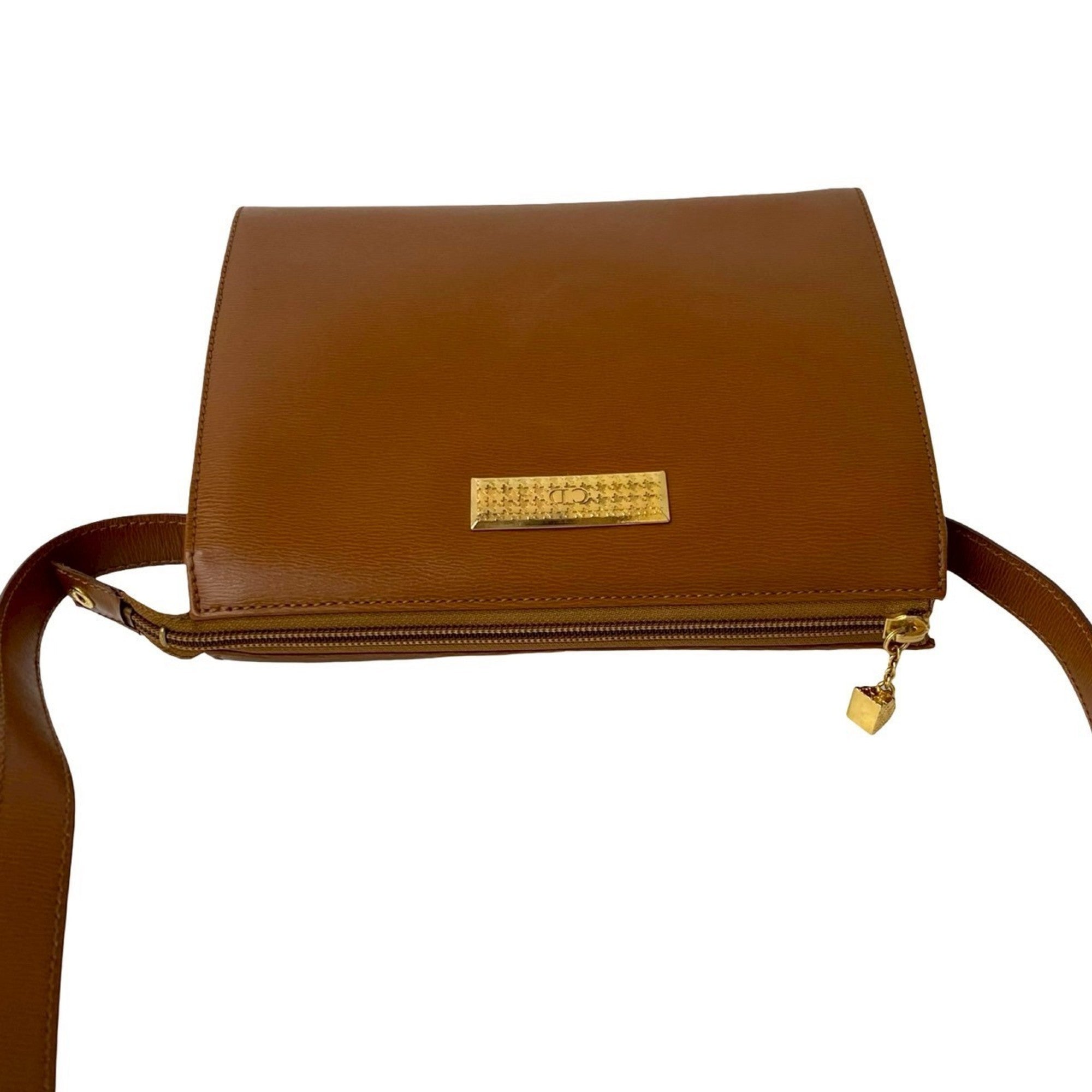 Christian Dior Brown Leather Pochette Shoulder Bag (Pre-Owned)
