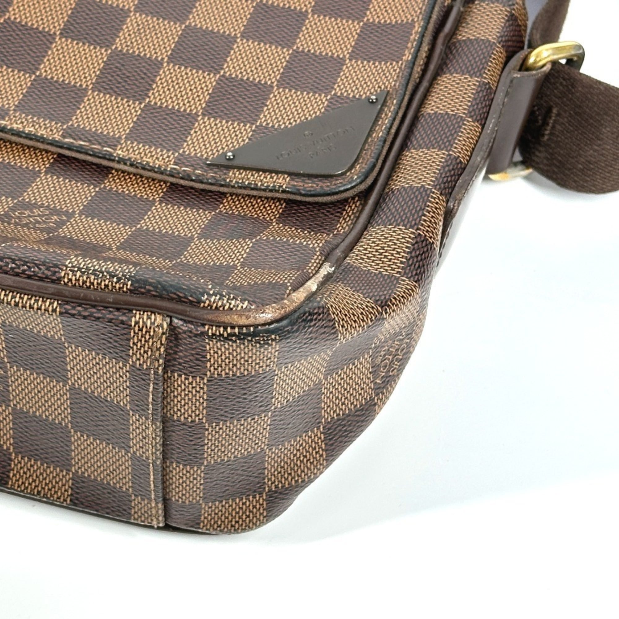 Louis Vuitton Brown Damier Canvas Messenger Bag Shoulder Bag (Pre-Owned)